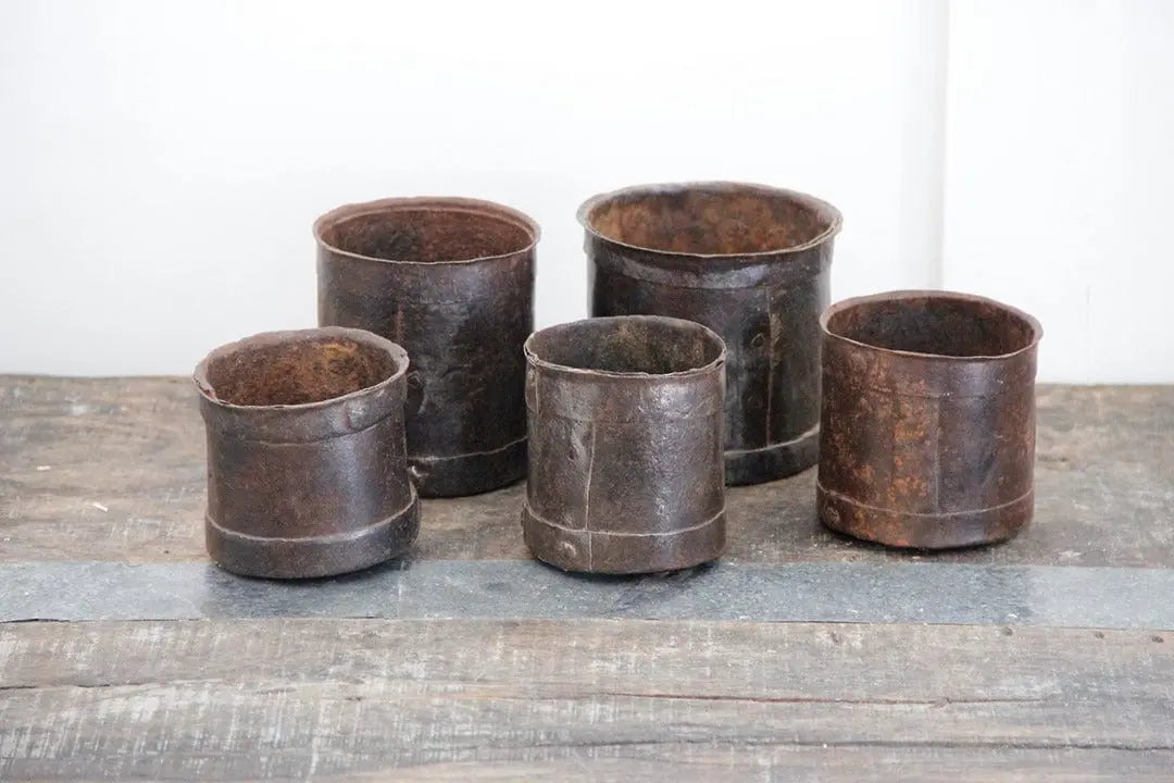 Antique Iron Pot | Vessel  Debra Hall Lifestyle