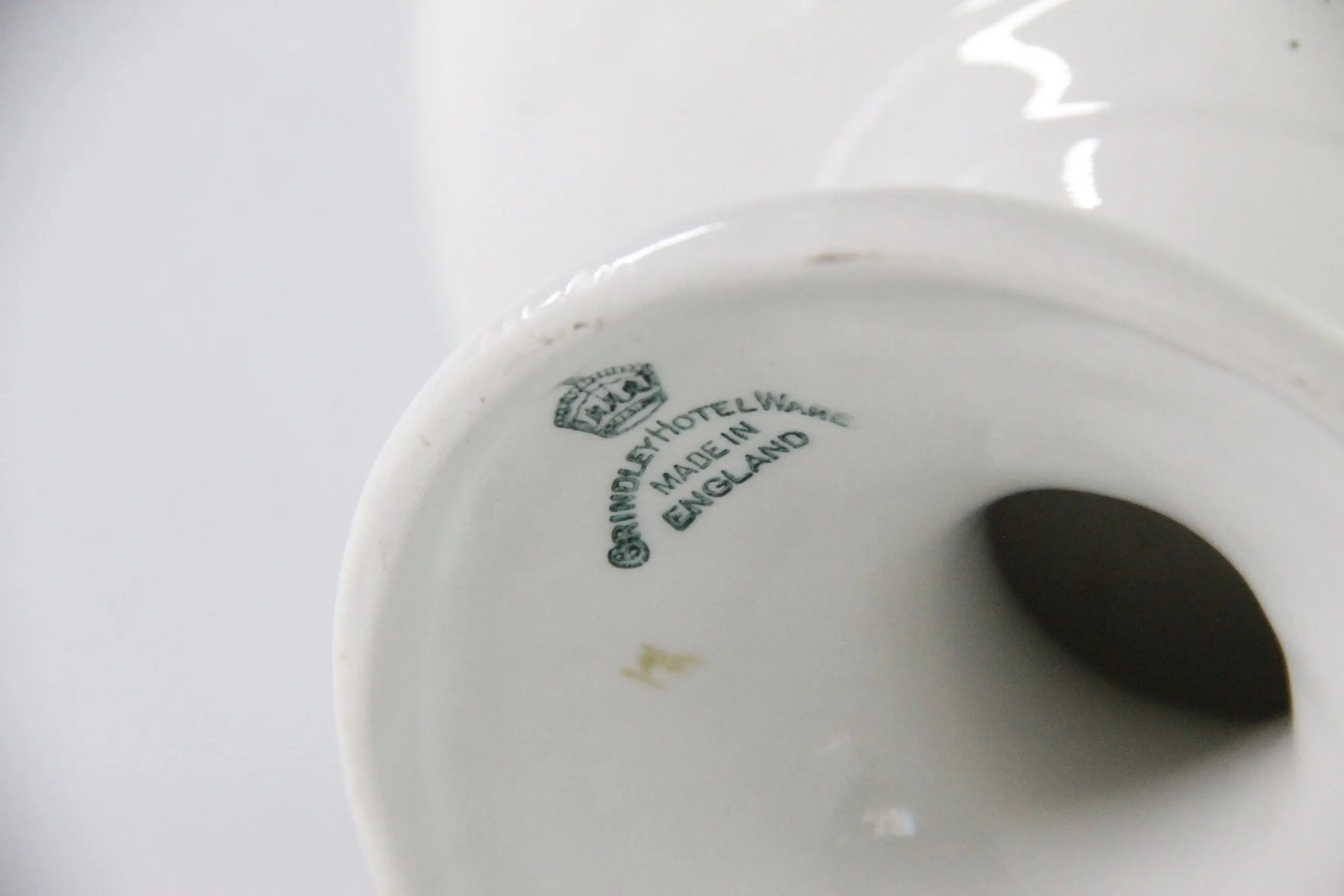 Antique Ironstone Compote | English White Hotel Ware