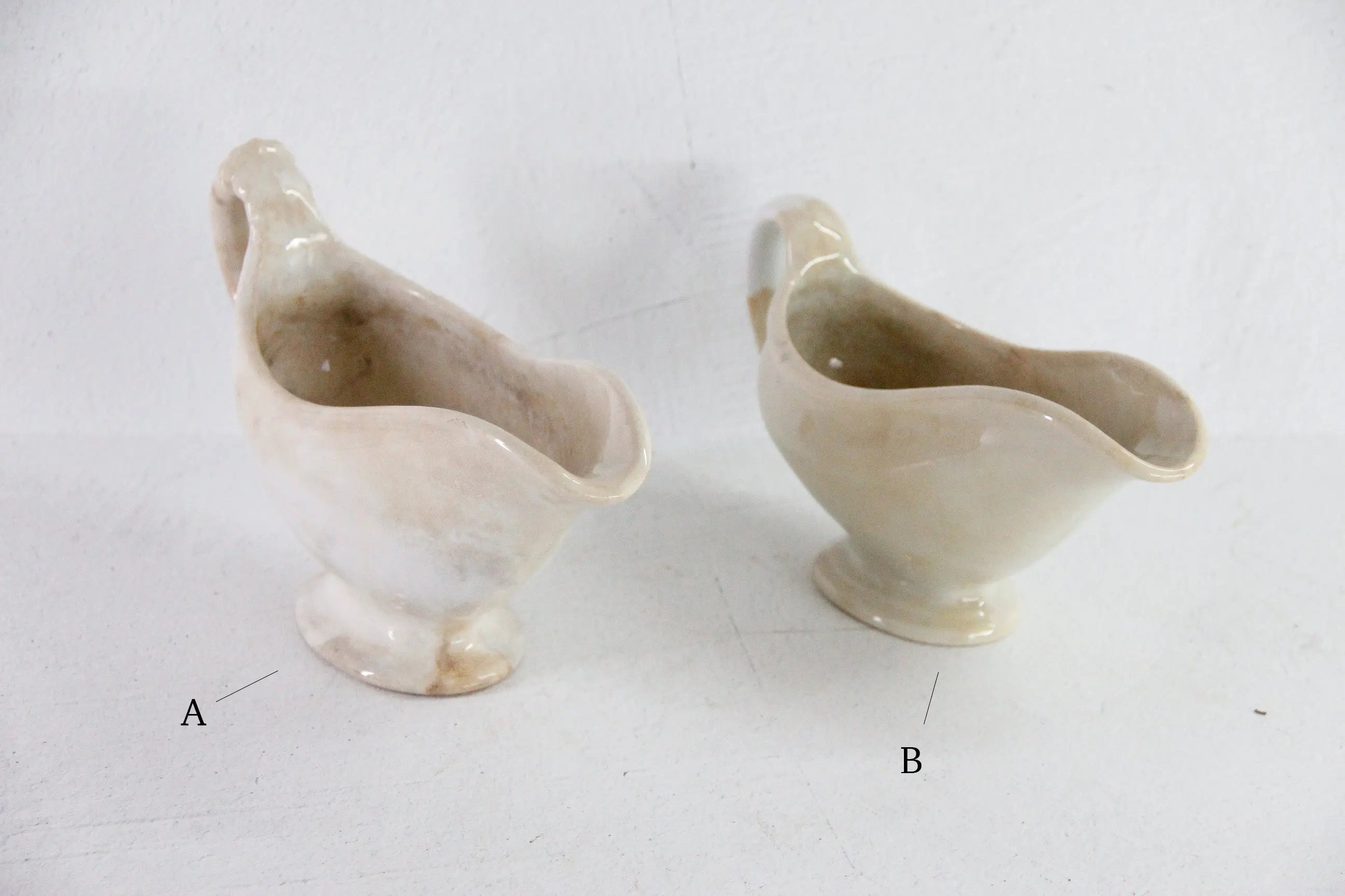 Antique Ironstone Gravy Boat | 19th Century White with Crazing  Debra Hall Lifestyle