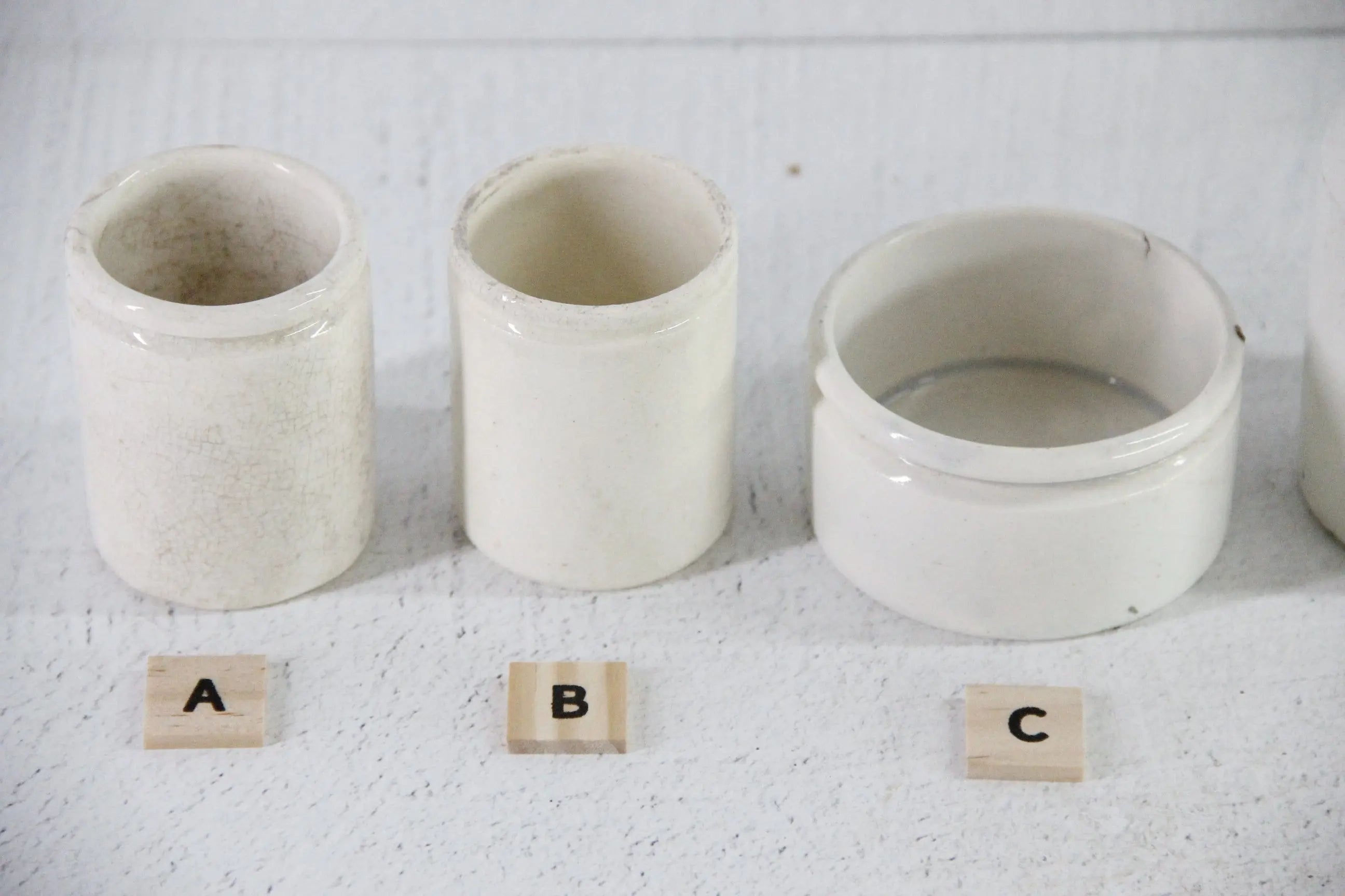 Antique Ironstone Pot | Assorted Stoneware Cream & Food Crock