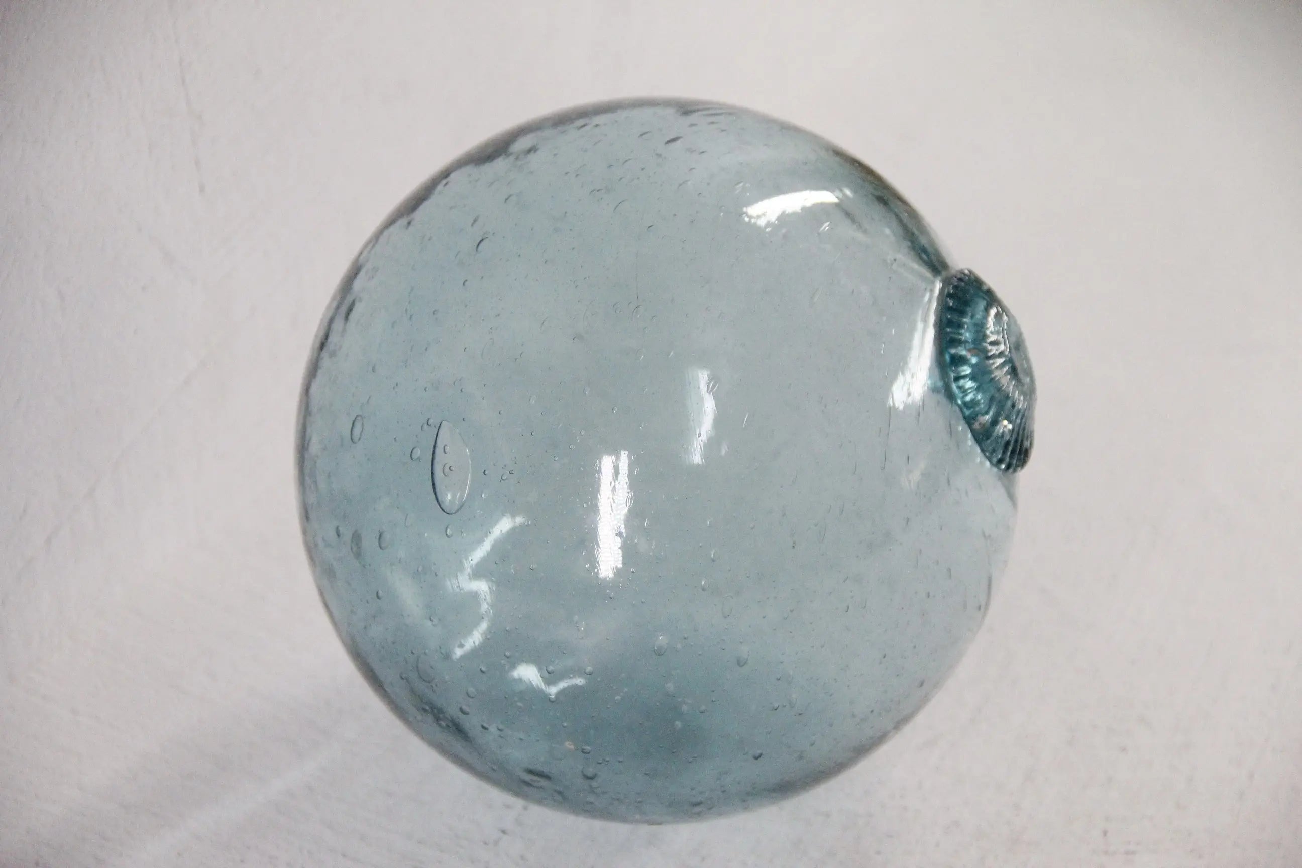 Antique Japanese Glass Fishing Float Buoy Hand Blown 23"  Debra Hall Lifestyle