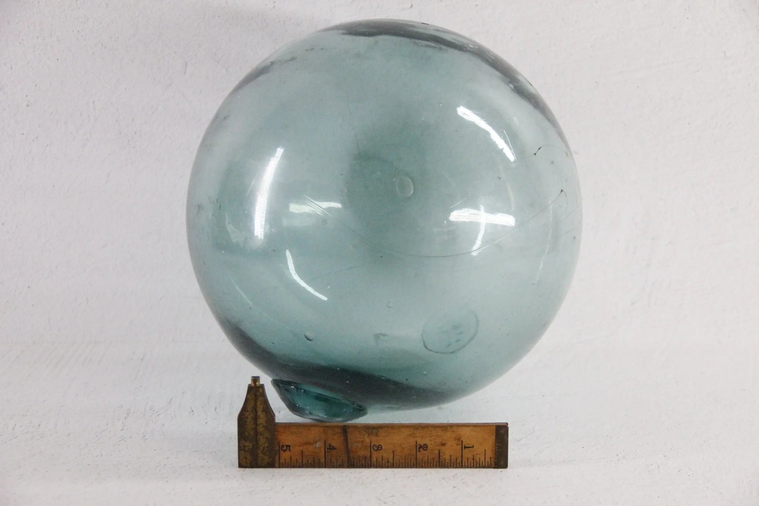 Antique Large Glass Fishing Float Japanese Hand Blown Buoy  Debra Hall Lifestyle