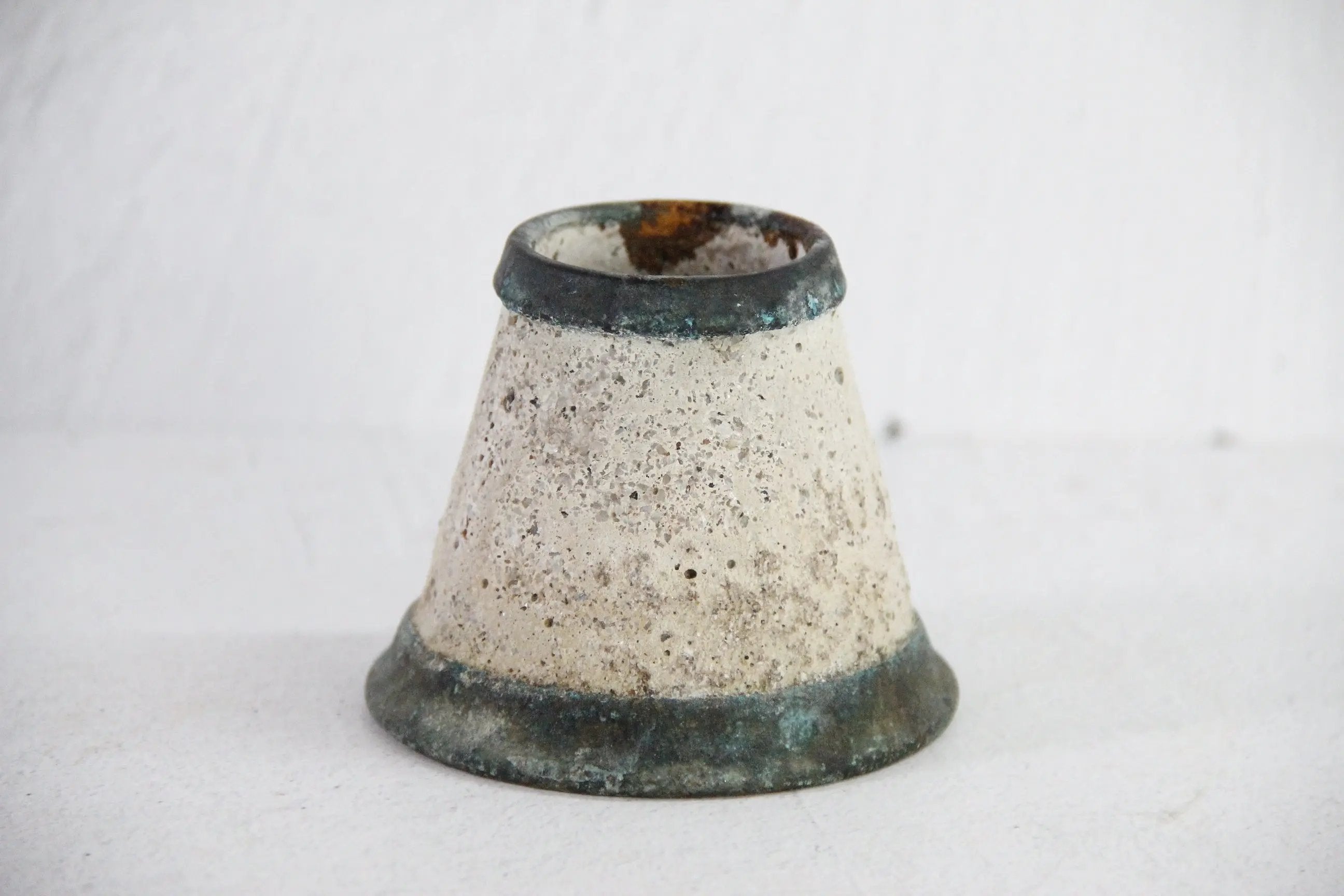 Antique Match Striker | Concrete with Patinated Brass  Debra Hall Lifestyle