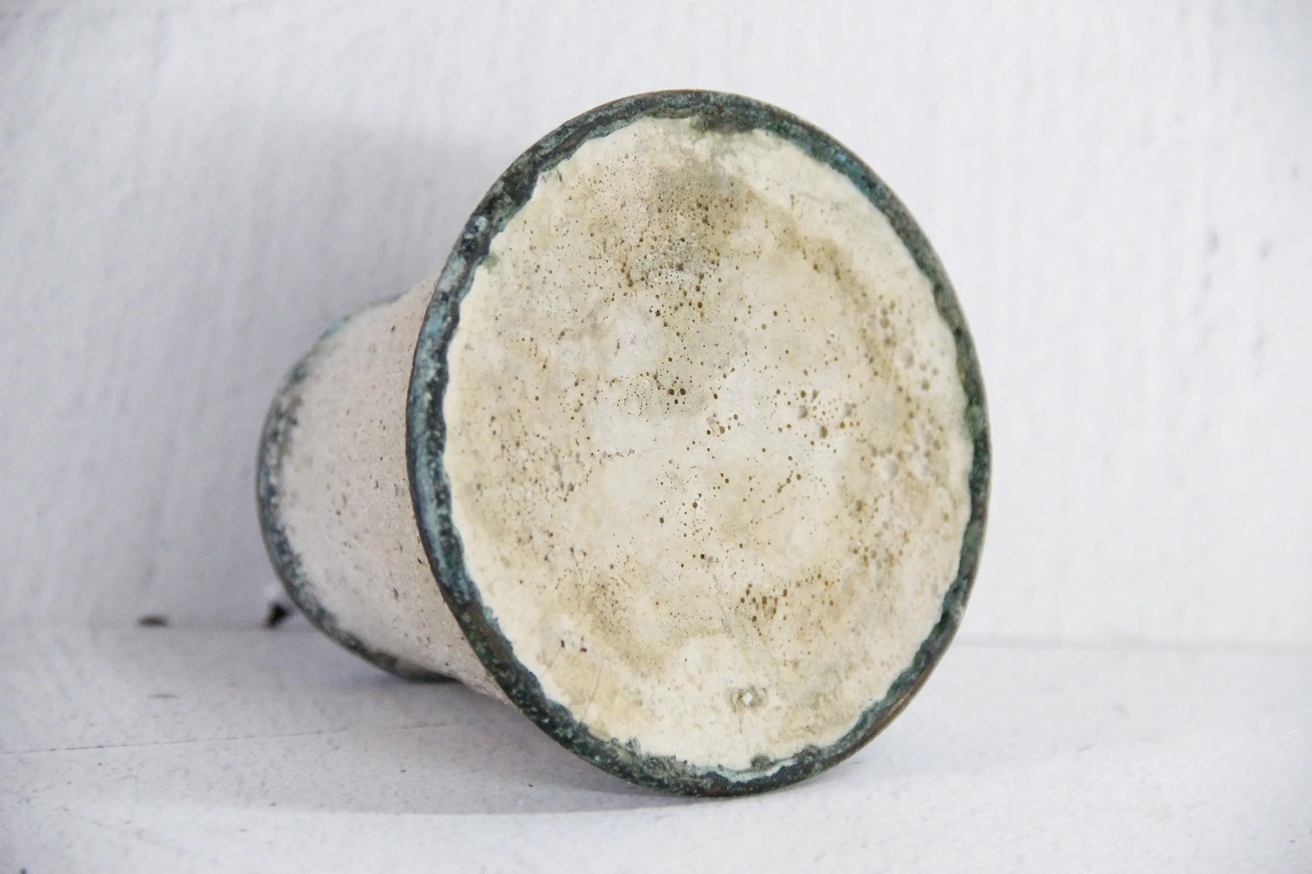 Antique Match Striker | Concrete with Patinated Brass  Debra Hall Lifestyle