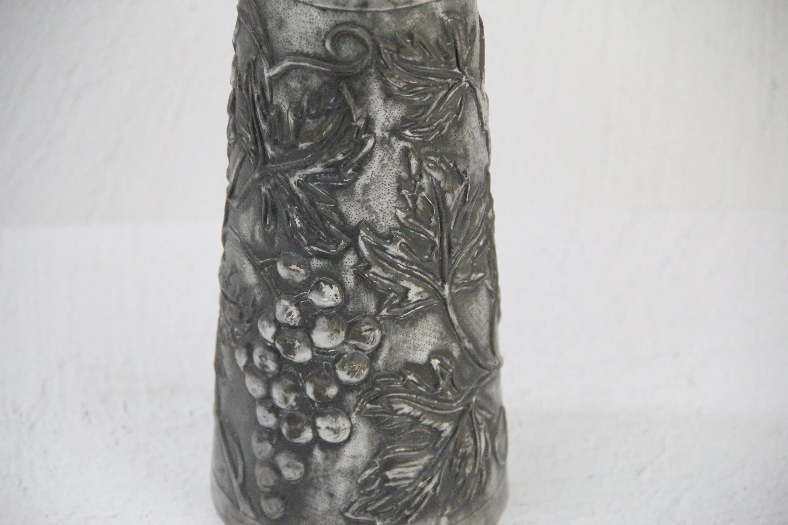 Antique Metal Vase | Repousse Hammered Design-France  Debra Hall Lifestyle