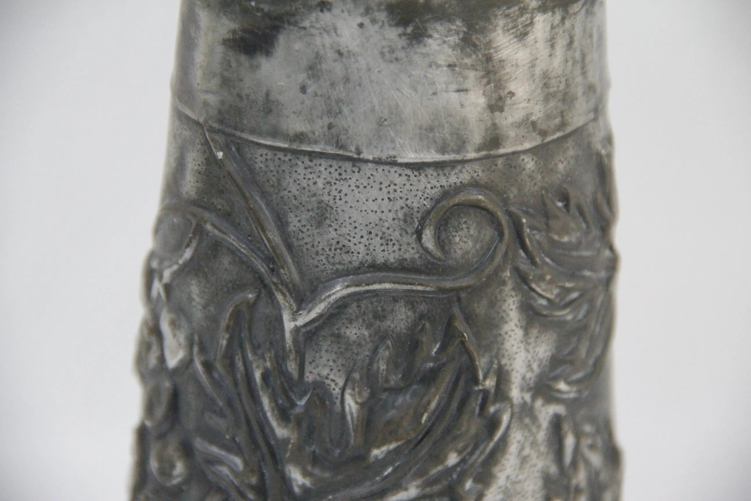 Antique Metal Vase | Repousse Hammered Design-France  Debra Hall Lifestyle