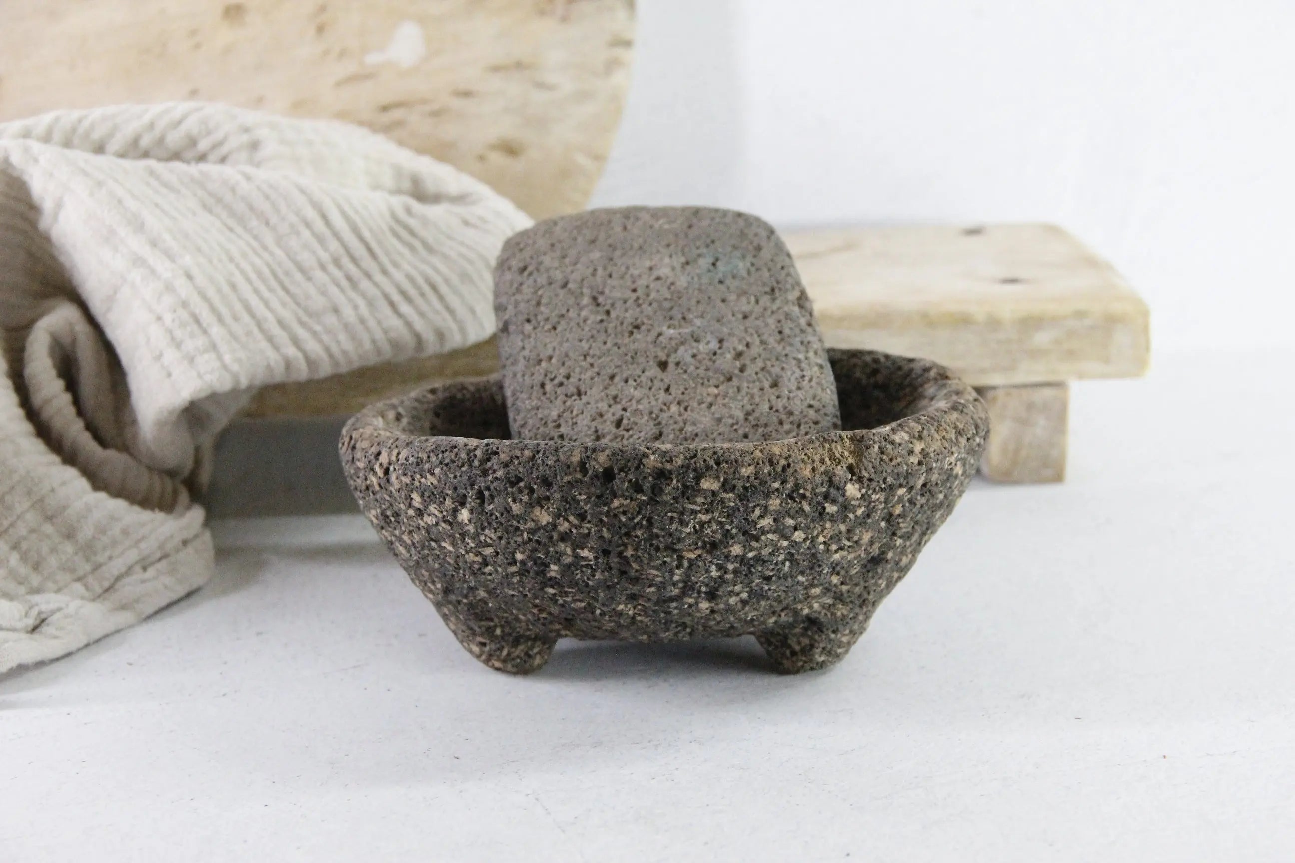 Antique Molcajete | Authentic Stone Basalt Mortar and Pestle