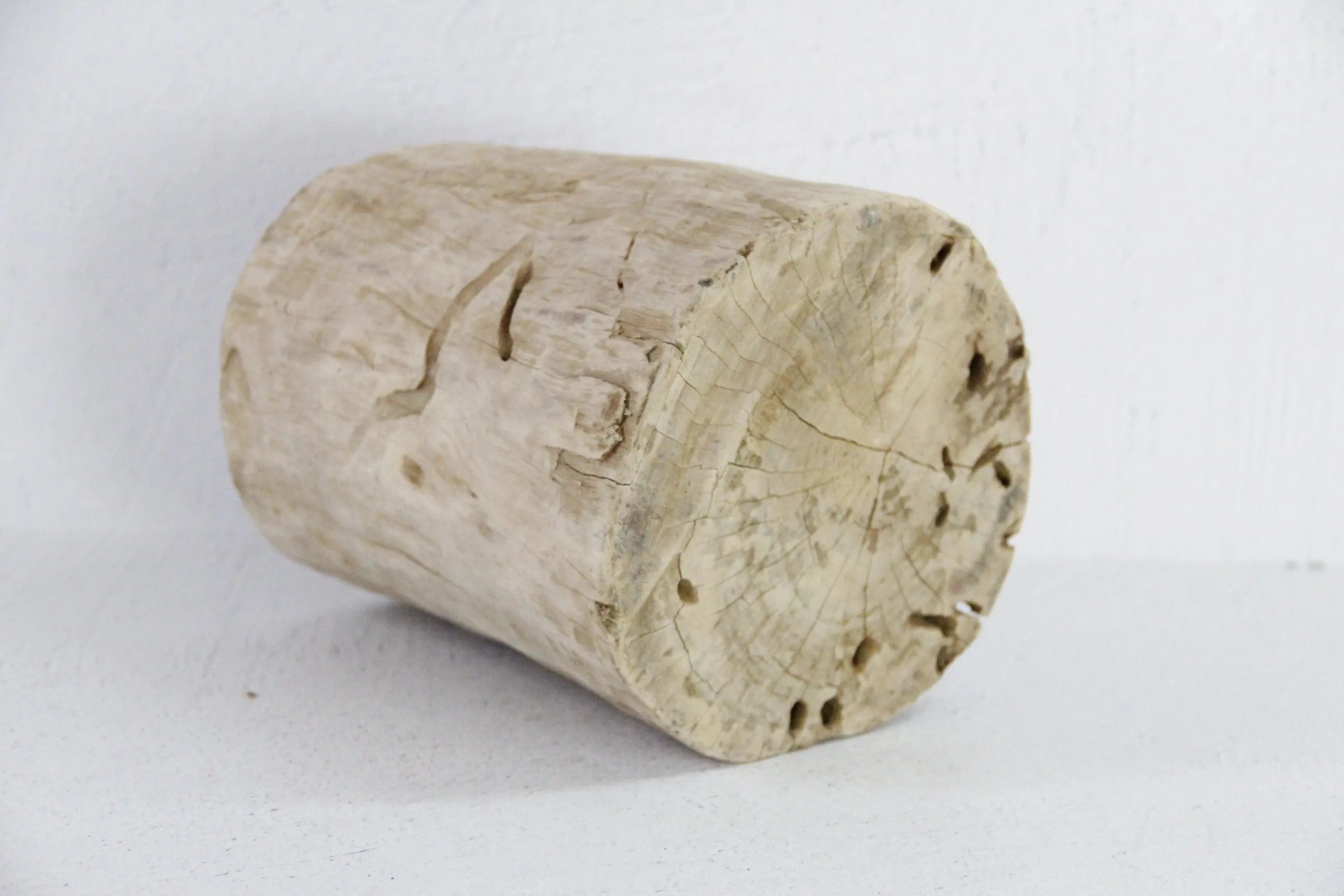 Antique Mortar | Carved Wood Grinder Bowl  Debra Hall Lifestyle