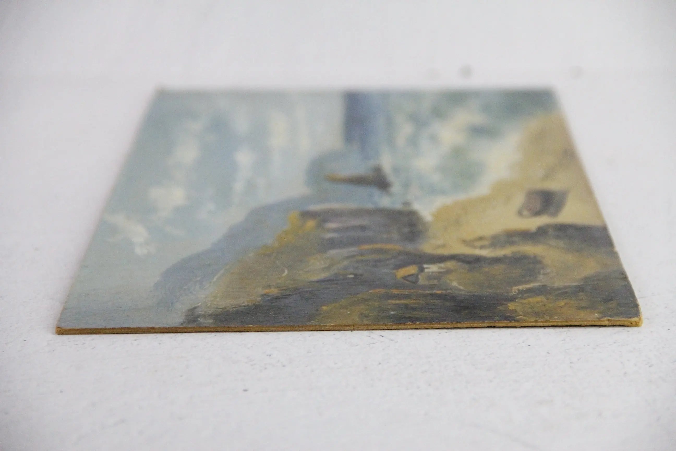 Antique Oil Painting on Panel | French Seascape with Cliffs  Debra Hall Lifestyle