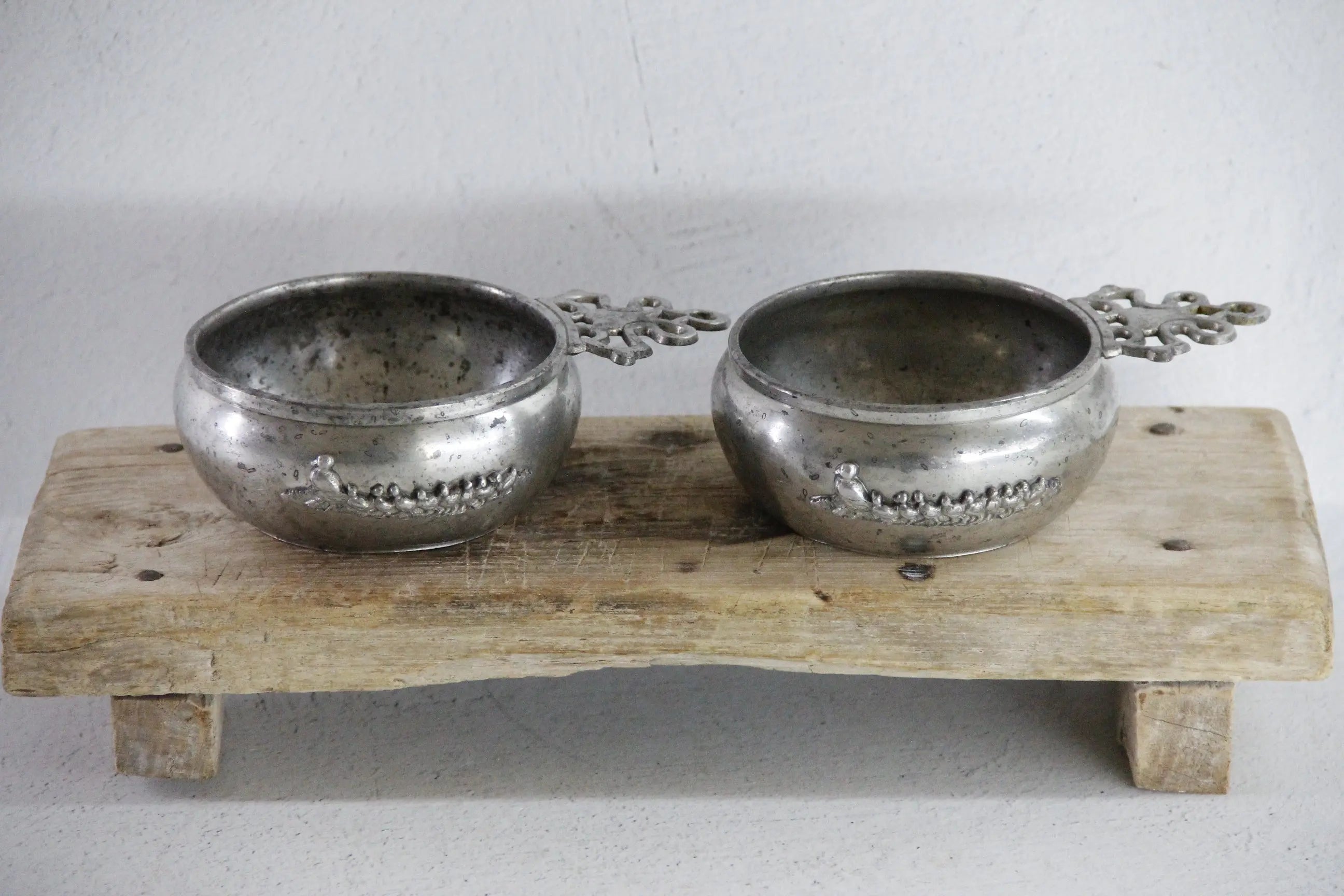 Antique Pewter Porringer | Cornwall & Murphy Bowl Tastevin  Debra Hall Lifestyle