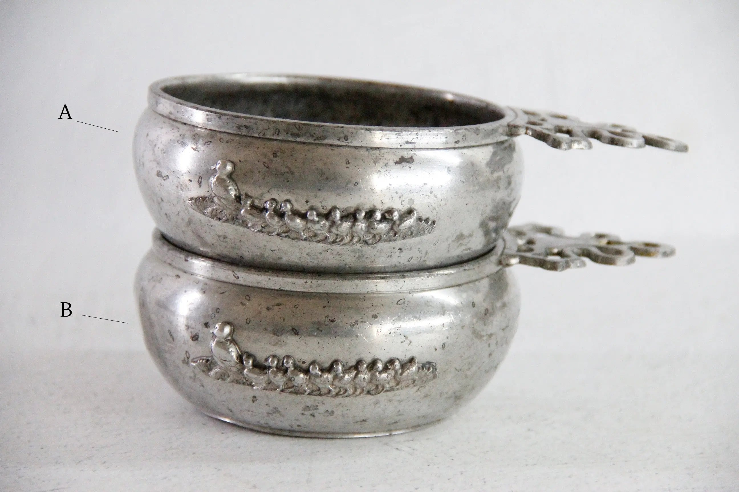 Antique Pewter Porringer | Cornwall & Murphy Bowl Tastevin  Debra Hall Lifestyle