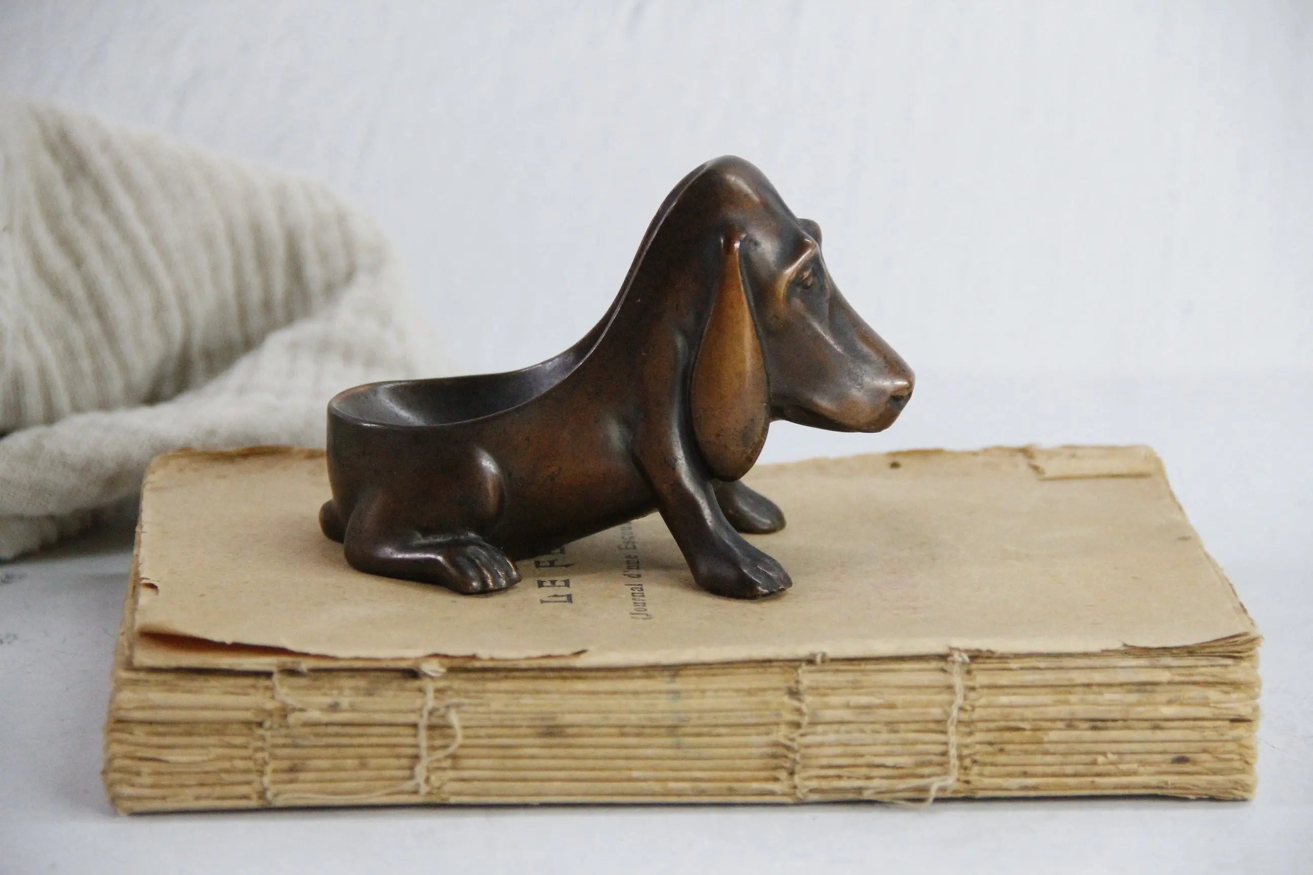 Antique Pipe Holder Stand | Bronze Basset Hound-Tobacciana  Debra Hall Lifestyle