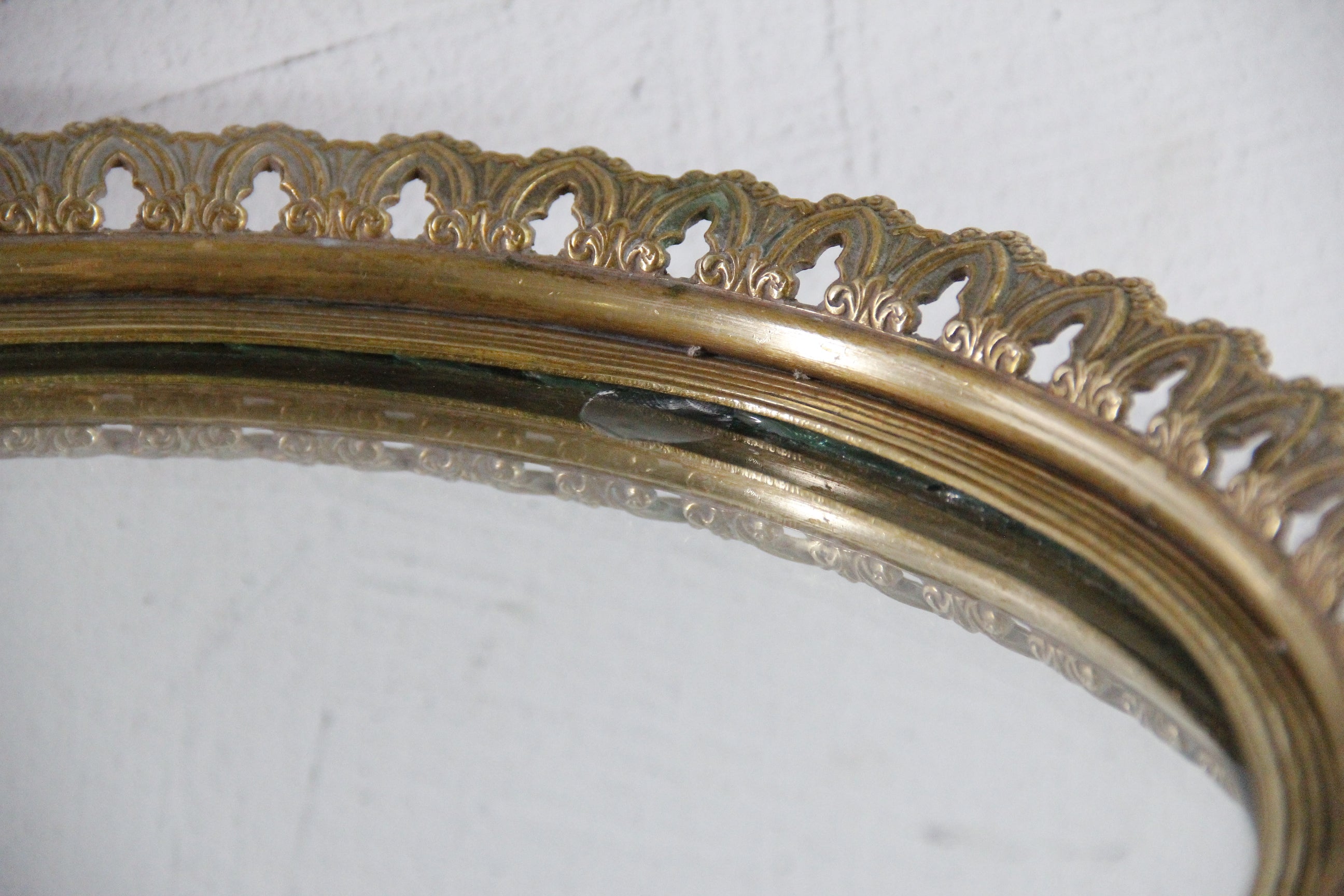 Antique Plateau Mirror French Neoclassical Brass 19th Century  Debra Hall Lifestyle