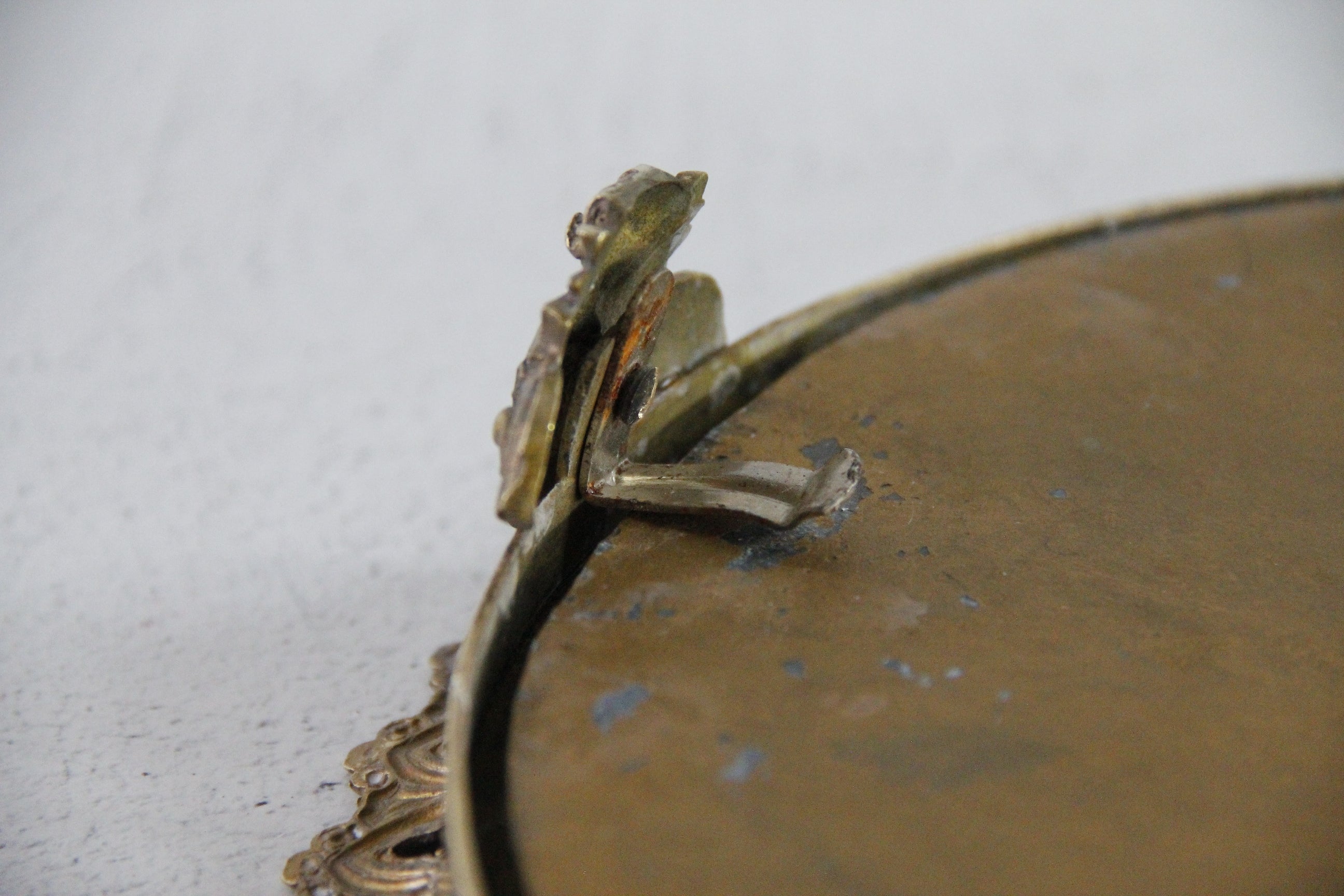 Antique Plateau Mirror French Neoclassical Brass 19th Century  Debra Hall Lifestyle