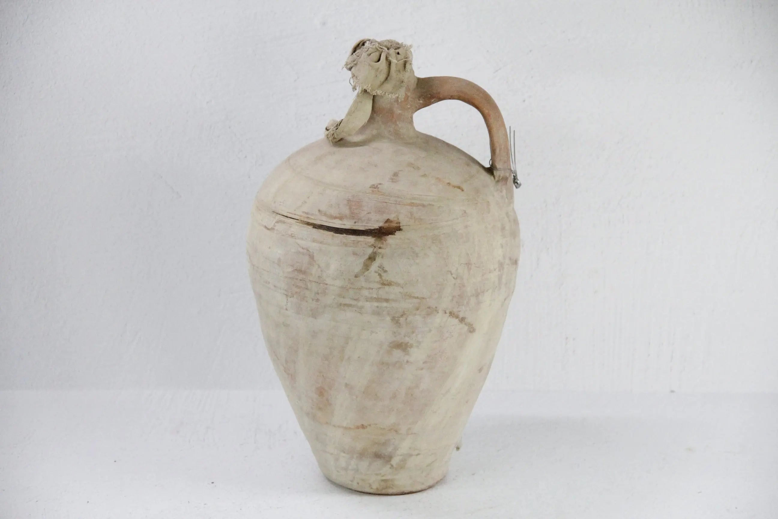 Antique Pottery Jug-European Clay Wabi-Sabi Vessel  Debra Hall Lifestyle