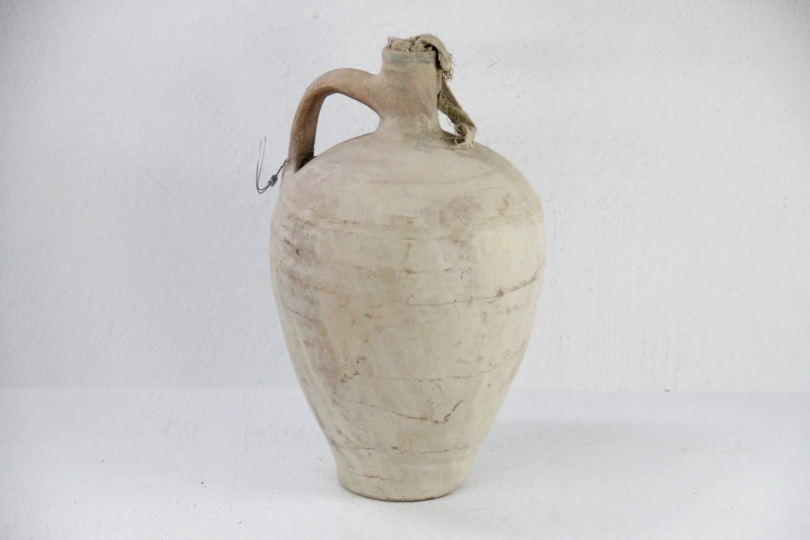 Antique Pottery Jug-European Clay Wabi-Sabi Vessel  Debra Hall Lifestyle