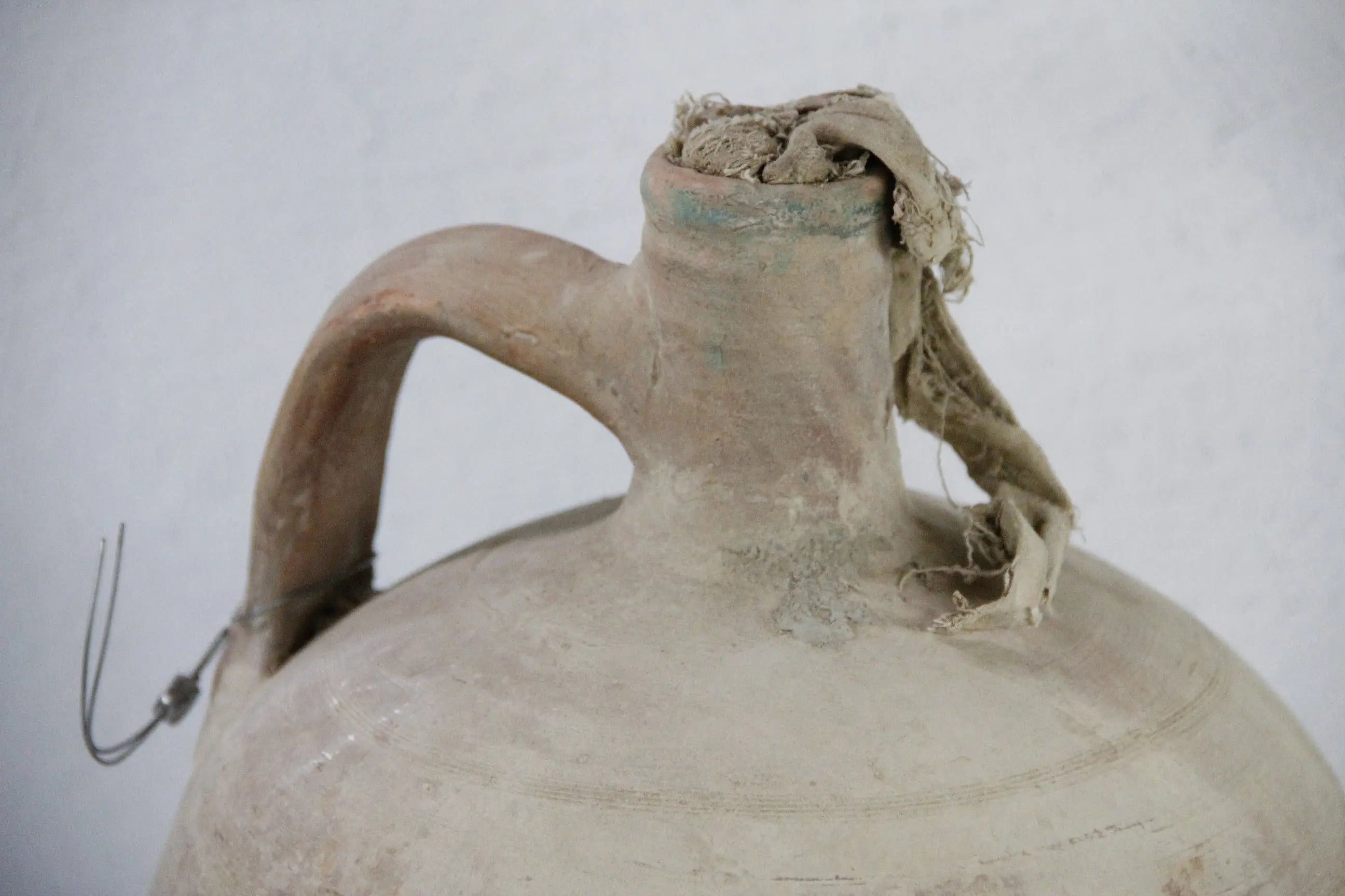 Antique Pottery Jug-European Clay Wabi-Sabi Vessel  Debra Hall Lifestyle