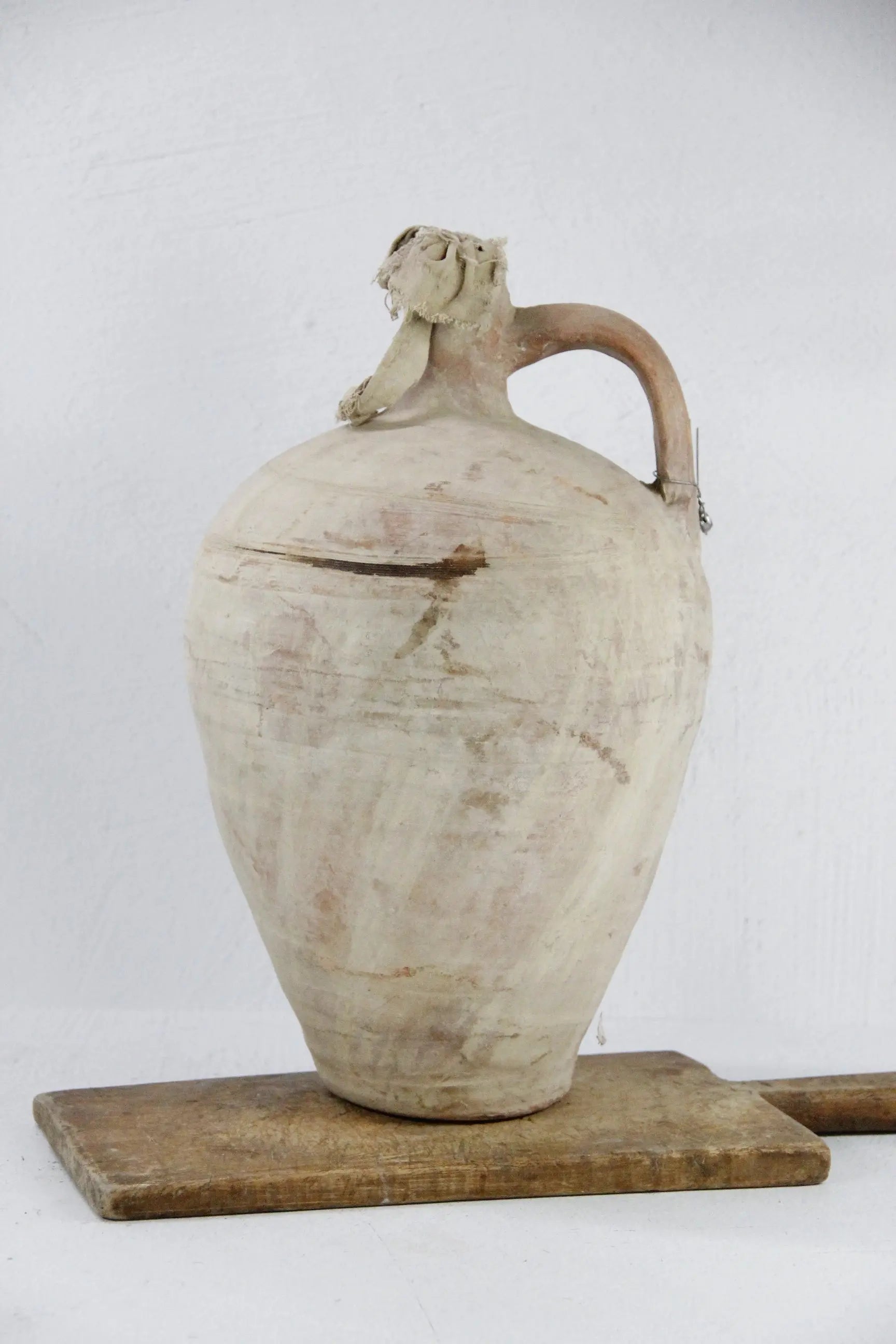 Antique Pottery Jug-European Clay Wabi-Sabi Vessel  Debra Hall Lifestyle