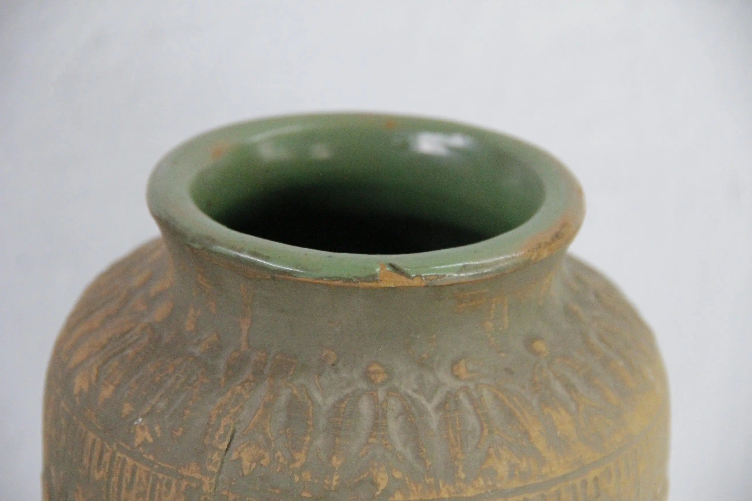 Antique Pottery Vase | Red Wing Brushware Union Stoneware  Debra Hall Lifestyle