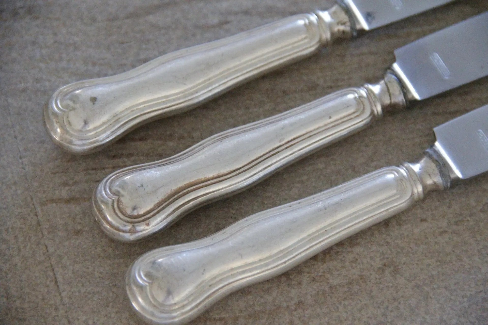 Antique Rostfrei Silver Table Knife | Flatware 3 Pcs.  Debra Hall Lifestyle