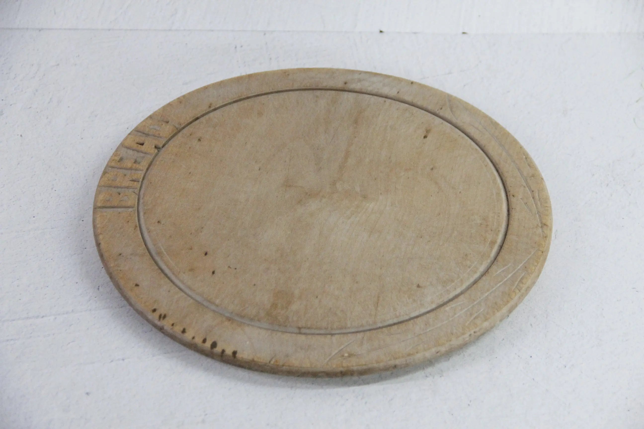 Antique Round Bread Board English | Wooden Carved Bread  Debra Hall Lifestyle