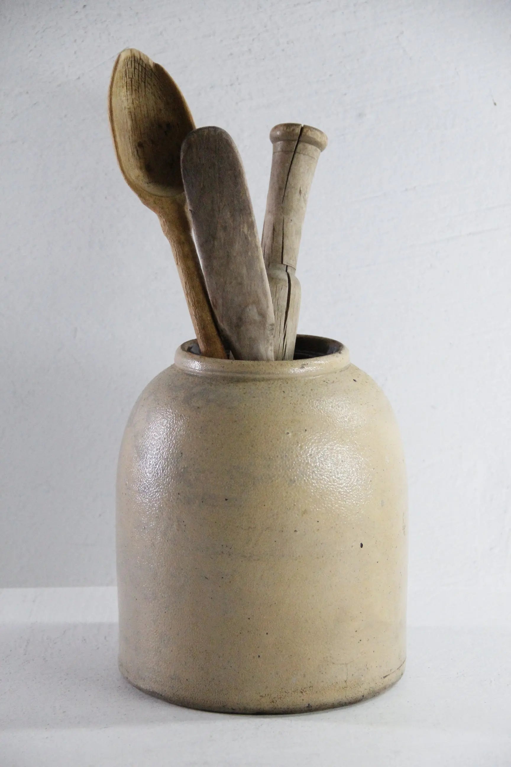 Antique Salt Glaze Stoneware Crock | Utensil Canning Jar  Debra Hall Lifestyle