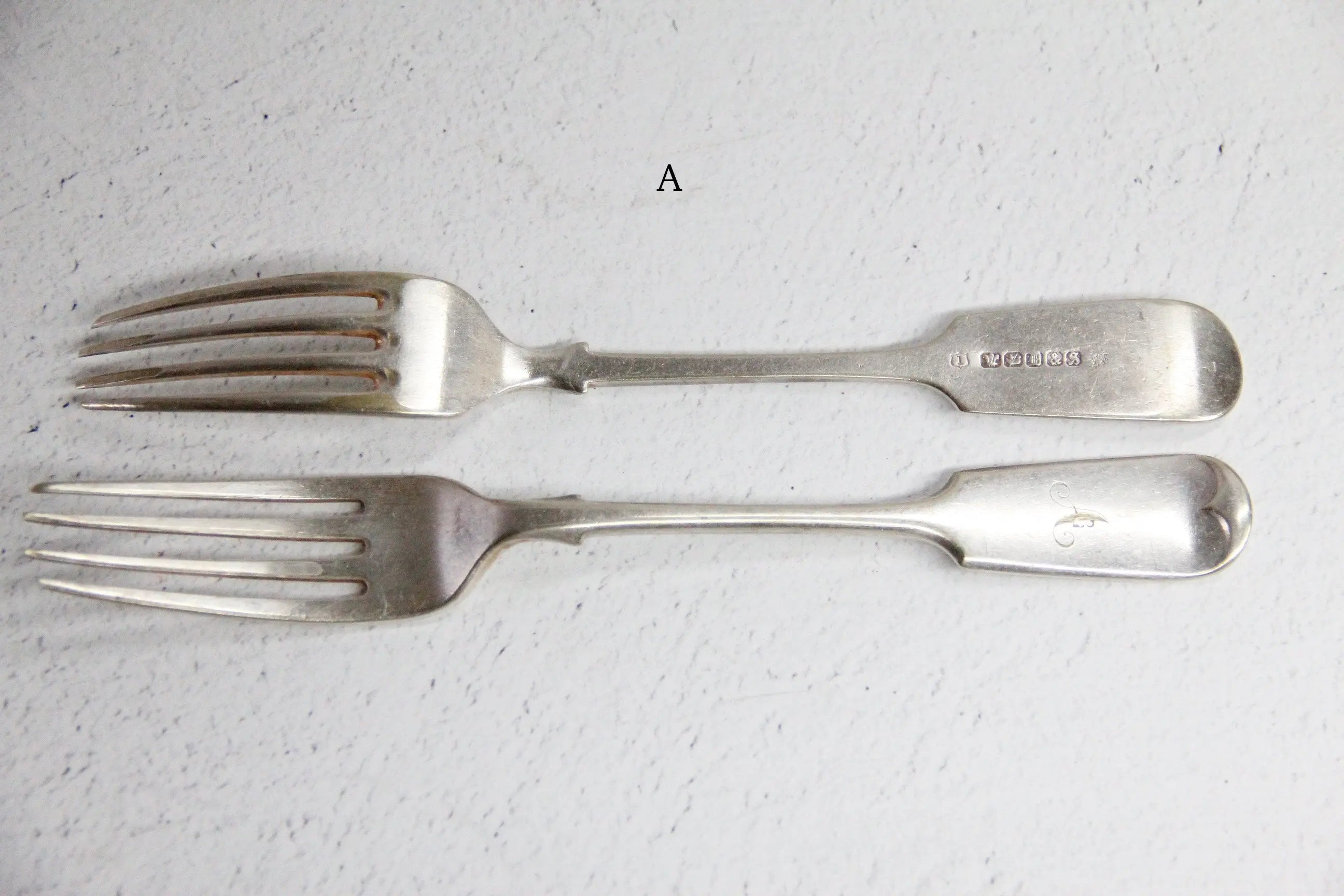 Antique Silver Dinner Fork | Fiddleback Style Assorted  Debra Hall Lifestyle