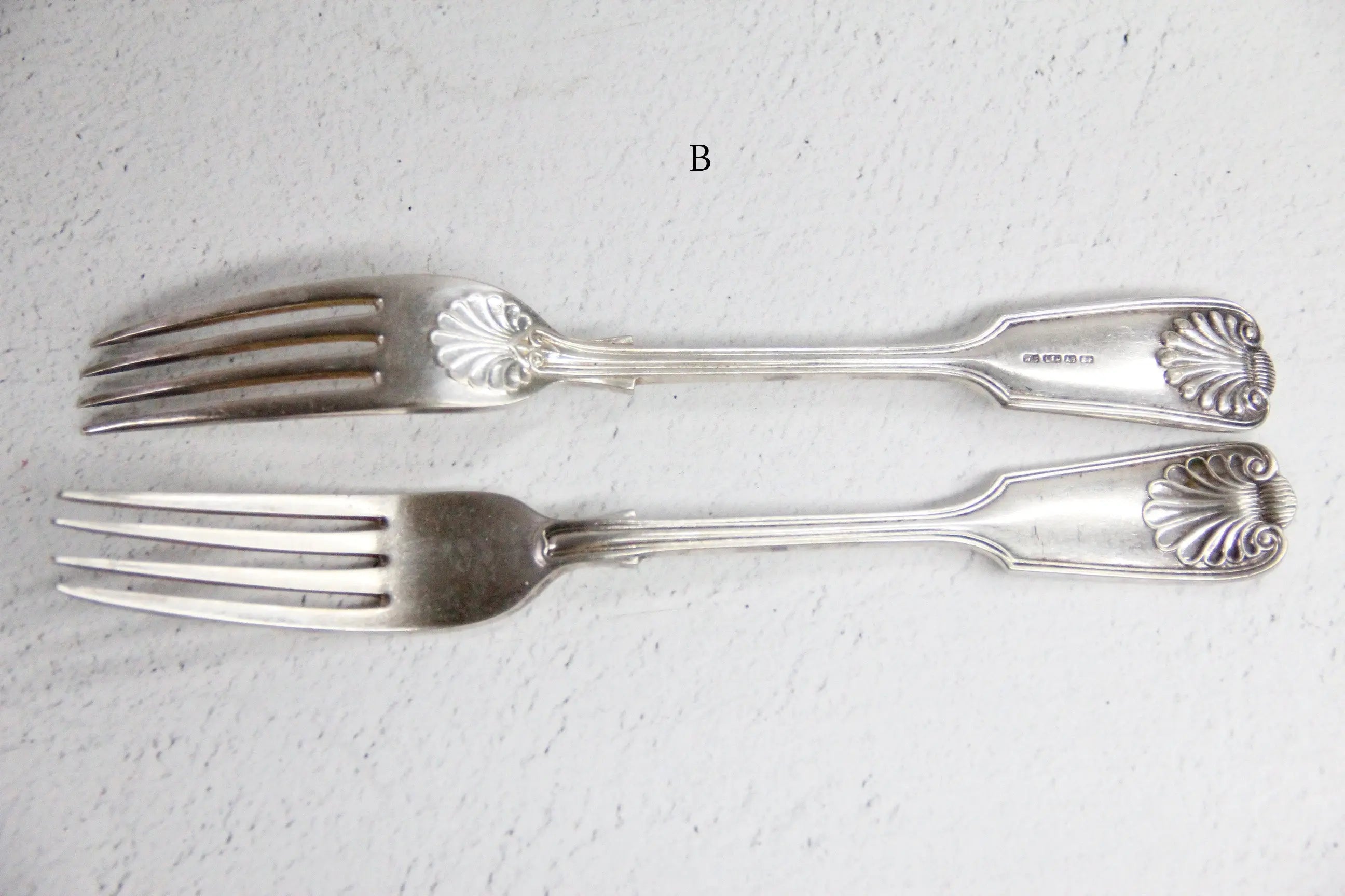 Antique Silver Dinner Fork | Fiddleback Style Assorted  Debra Hall Lifestyle