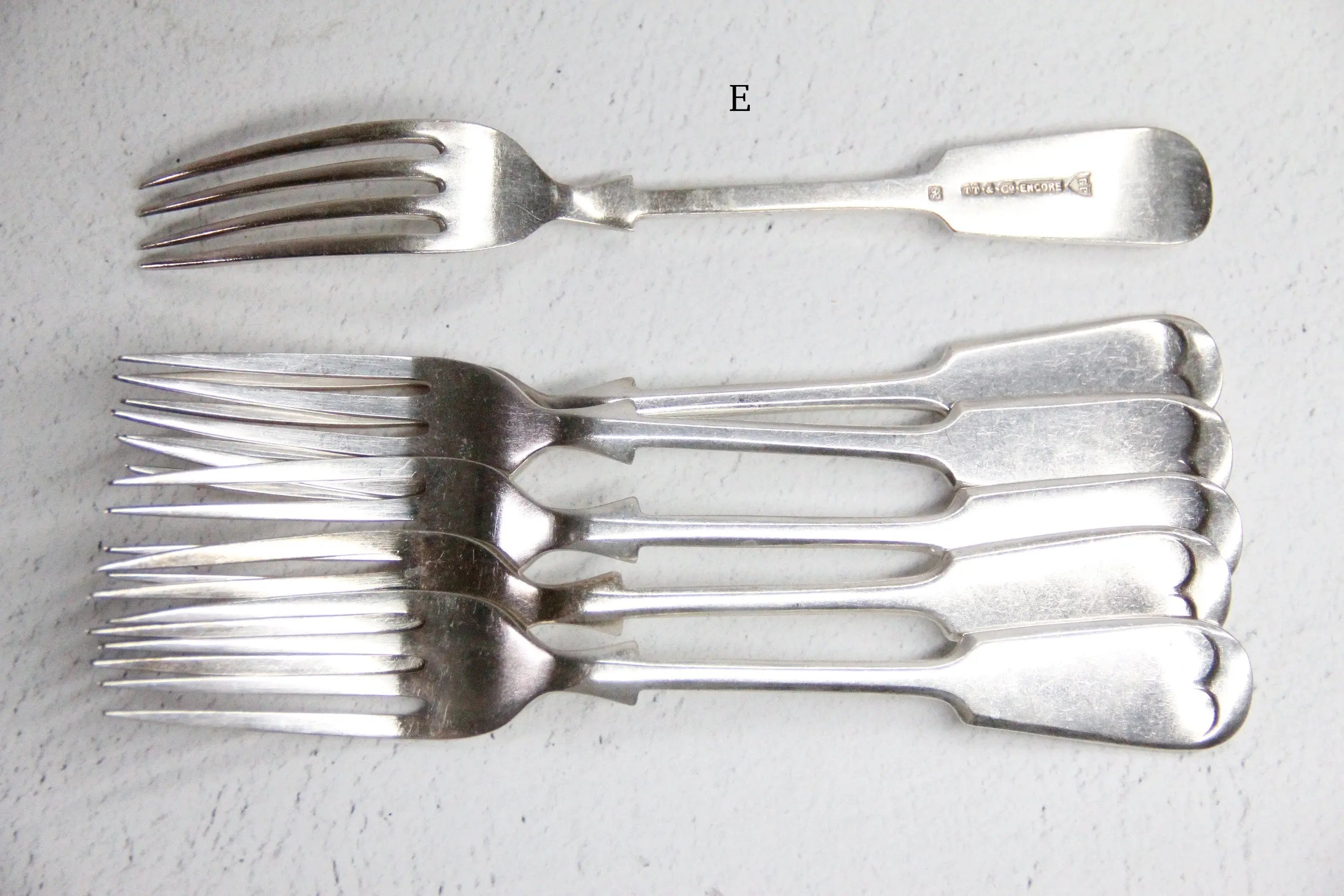 Antique Silver Dinner Fork | Fiddleback Style Assorted  Debra Hall Lifestyle