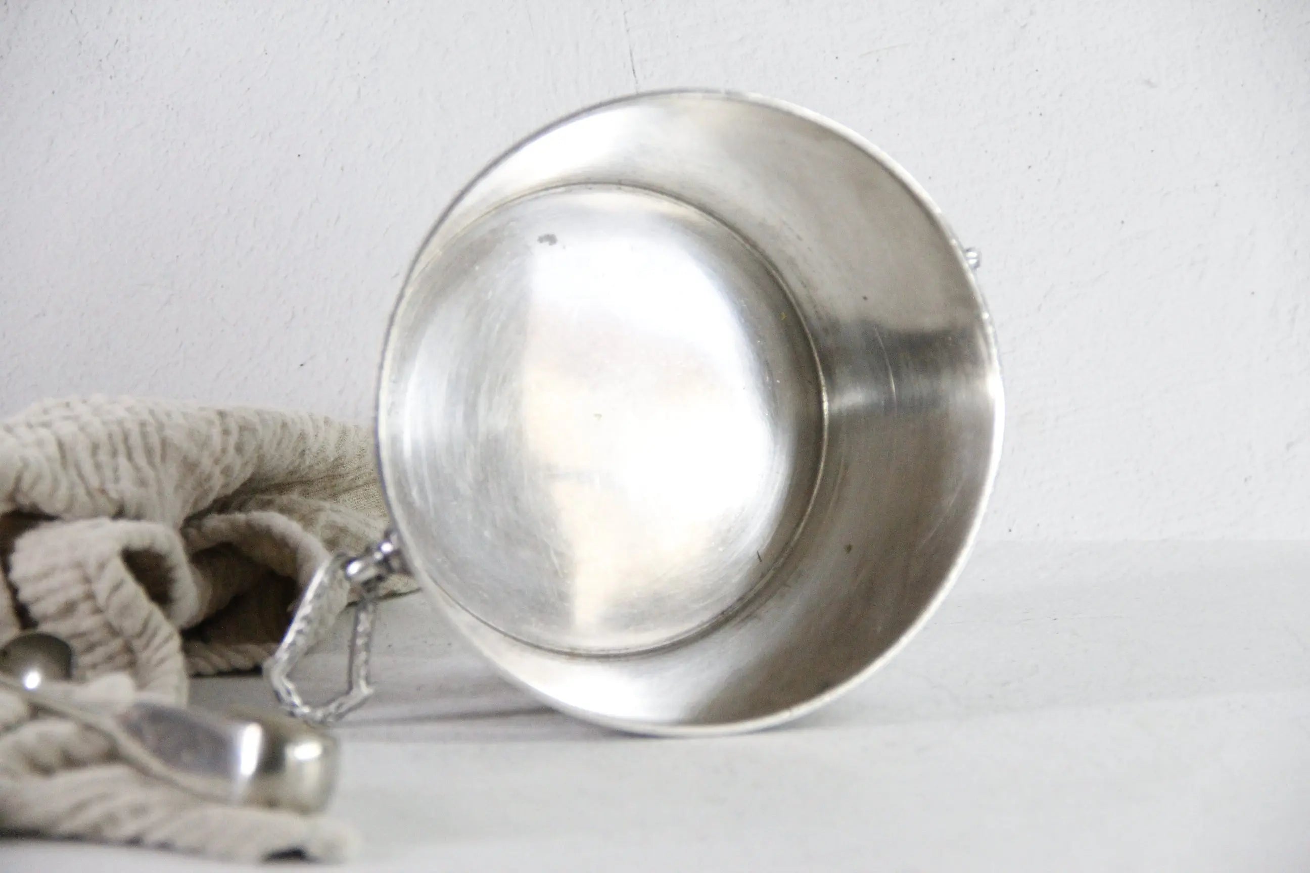 Antique Silver Ice Bucket | Small Wilcox Etched Paisley  Debra Hall Lifestyle