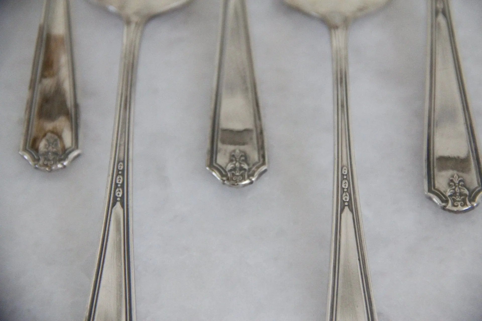 Antique Silver Plate Dessert Fork | Gorham Flatware 6 Pcs.  Debra Hall Lifestyle