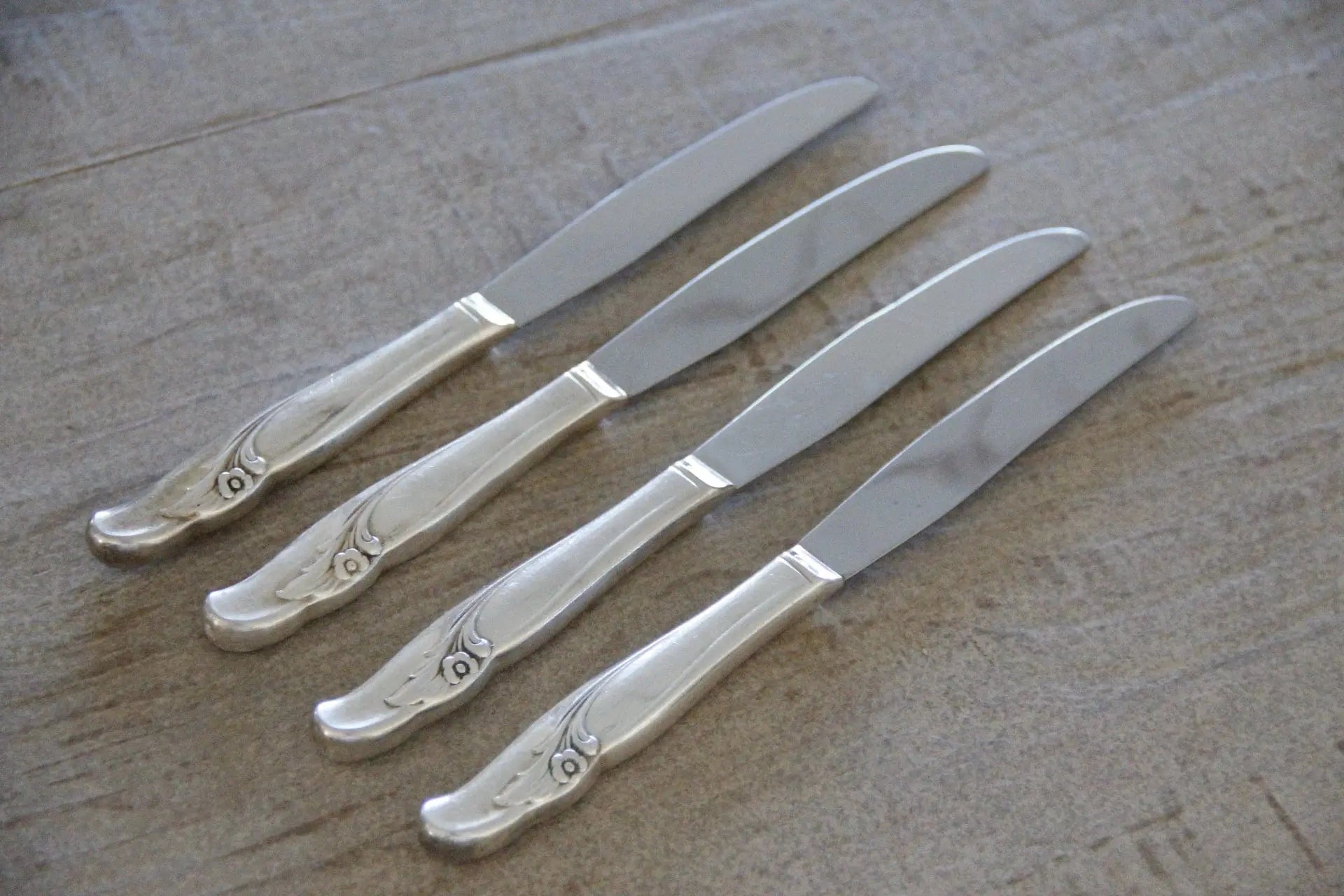 Antique Silver Plate Knife | Flatware 4 Pcs  Debra Hall Lifestyle