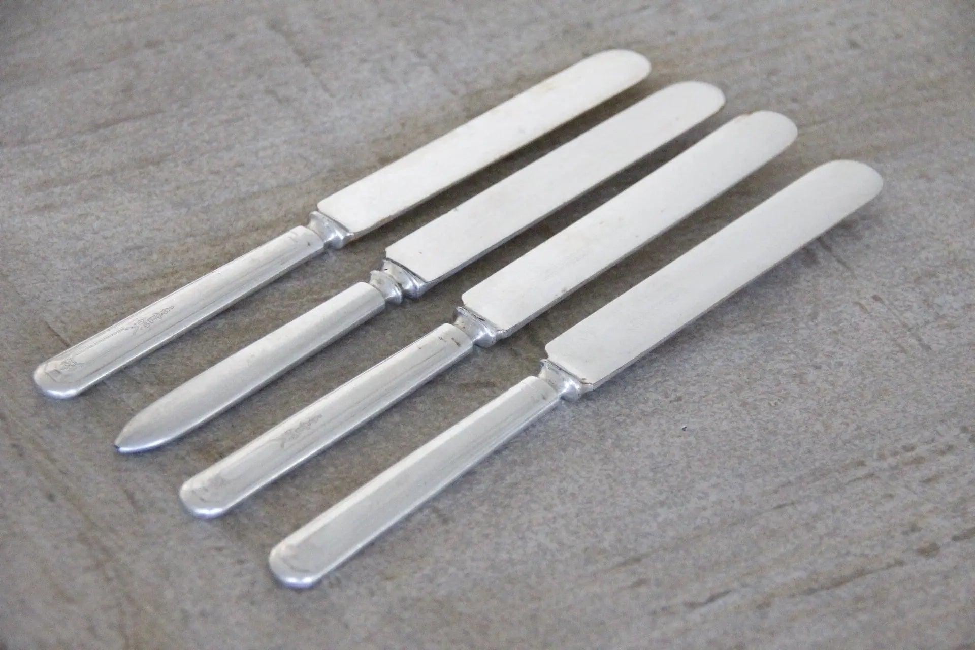 Antique Silver Plated Blunt Table Knife | Flatware 4 Mixed Pcs  Debra Hall Lifestyle