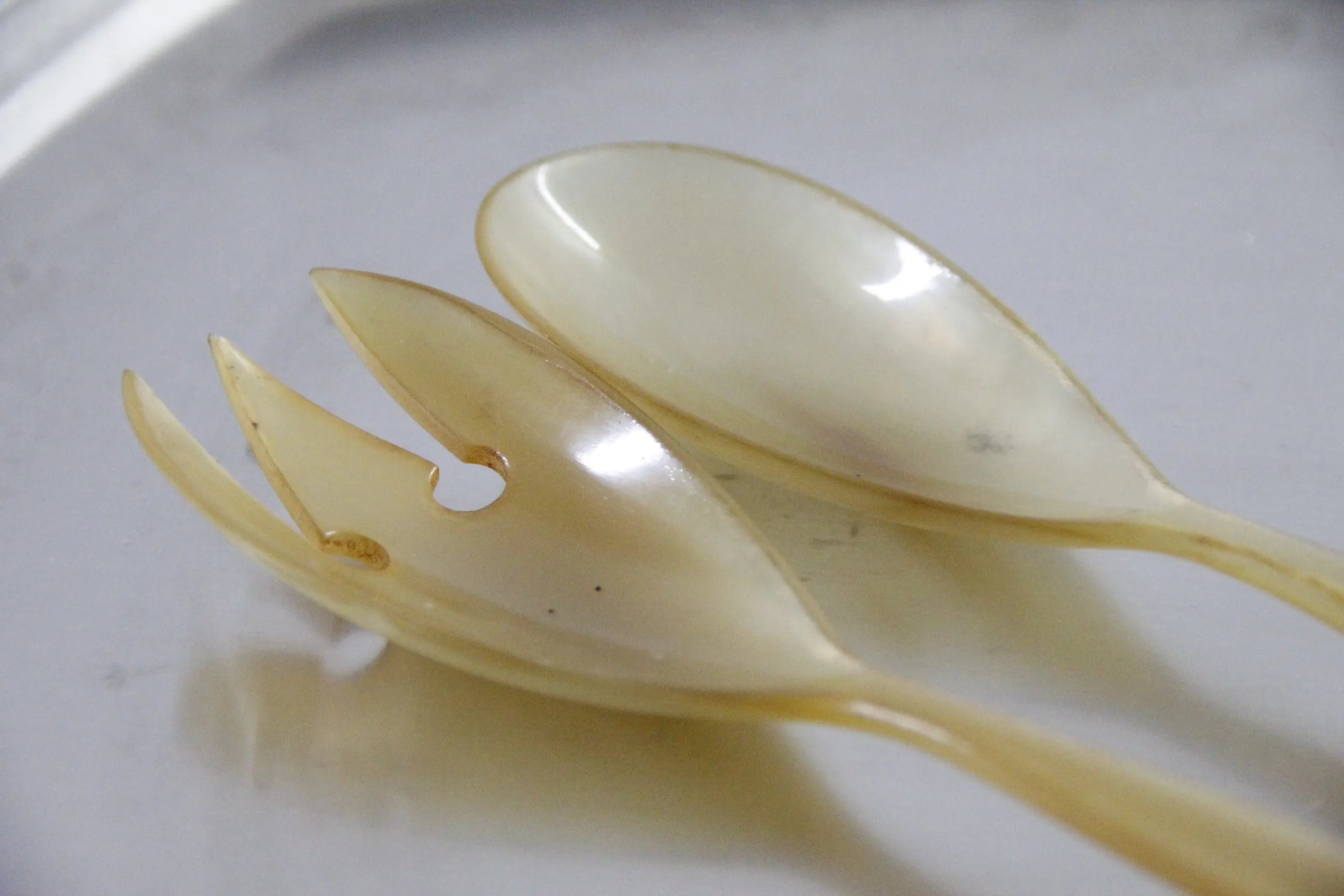 Antique Silver Salad Servers French | Bone and Silver Set  Debra Hall Lifestyle