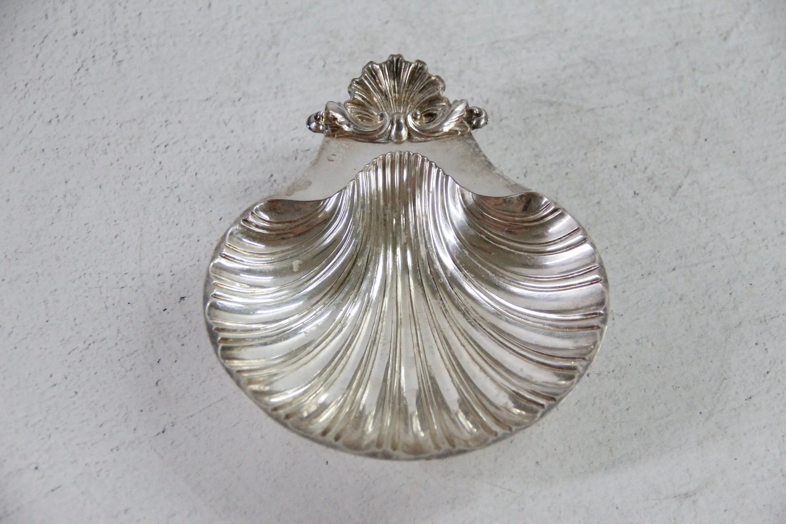 Antique Silver Shell Dish | Footed Butter Candy Trinket Serving  Debra Hall Lifestyle