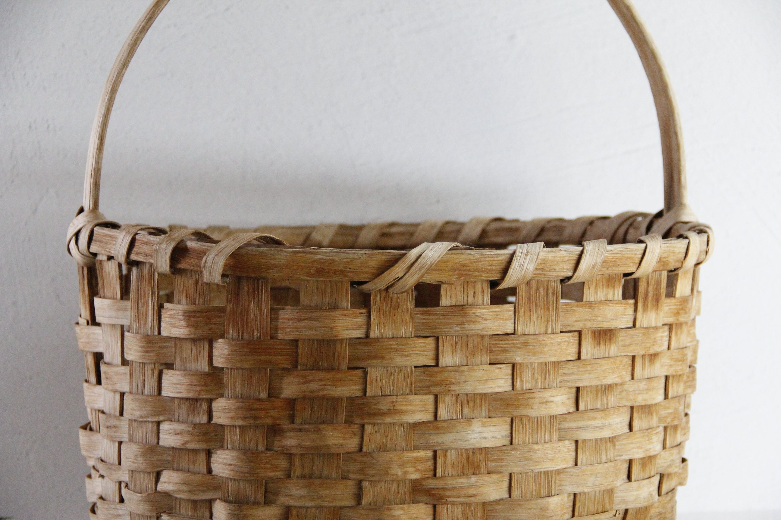 Antique Splint Basket | 19th C. American Oak Gathering  Debra Hall Lifestyle