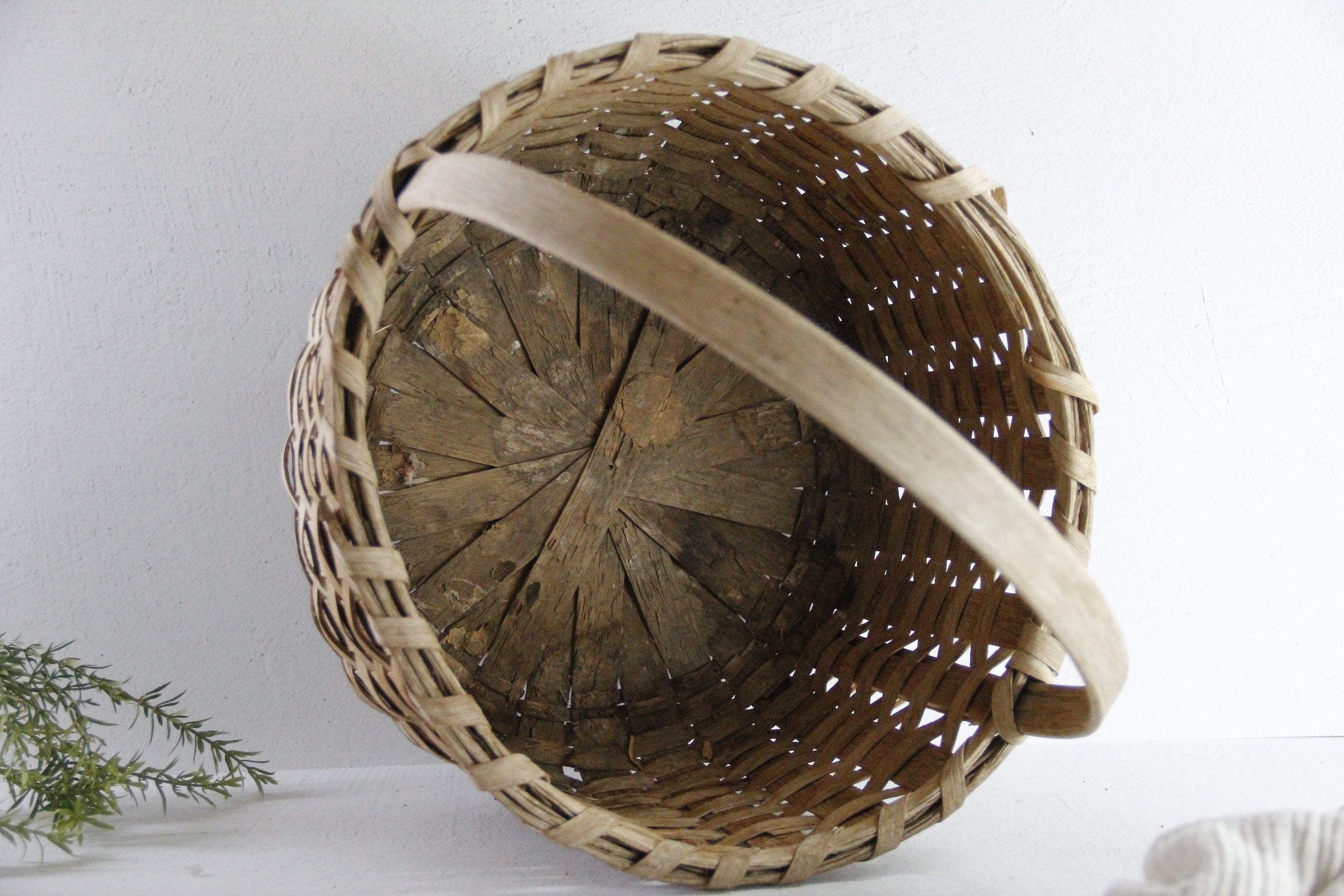 Antique Splint Basket | 19th C. American Oak Gathering  Debra Hall Lifestyle
