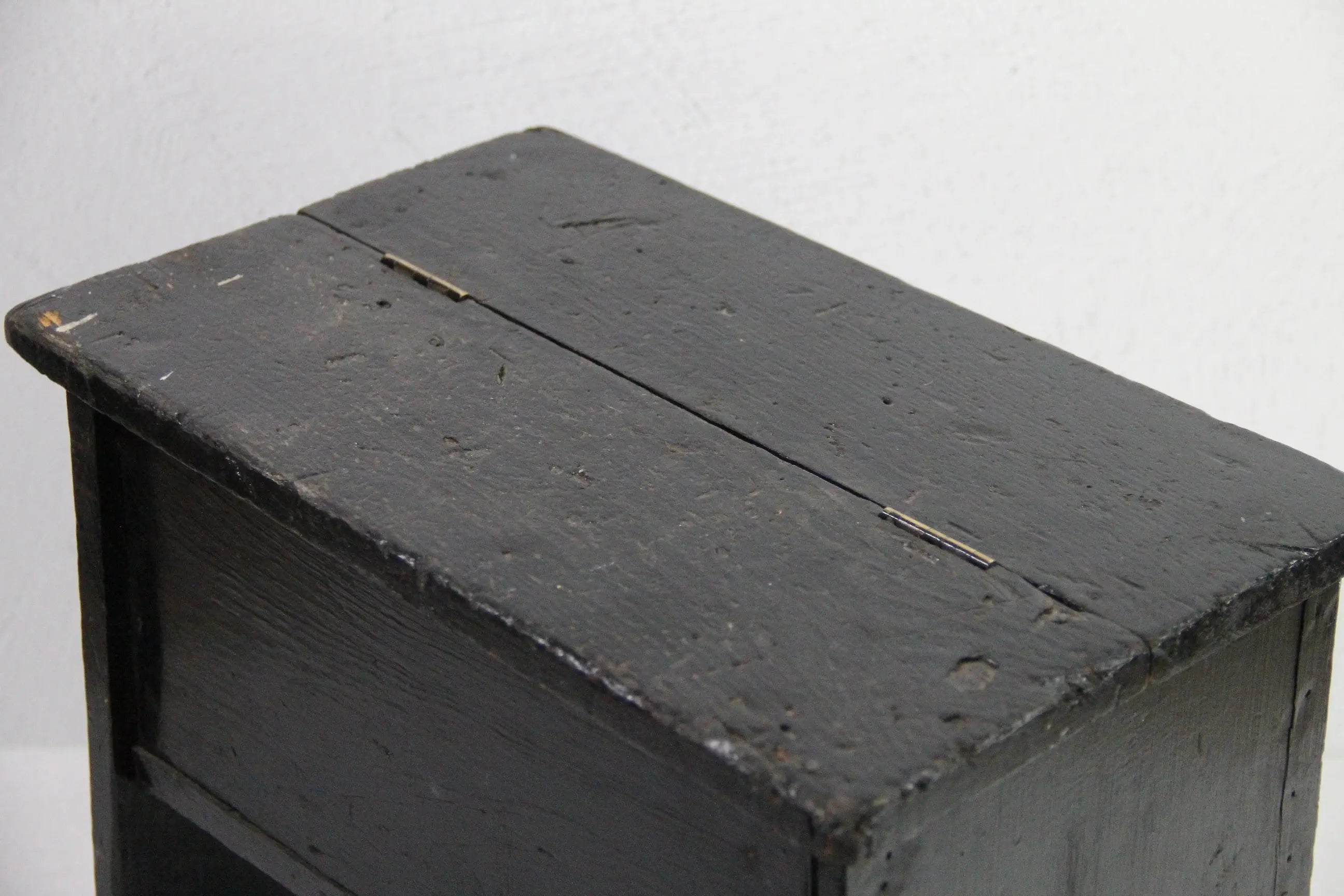 Antique Step Stool | Wooden-Original Black Paint  Debra Hall Lifestyle