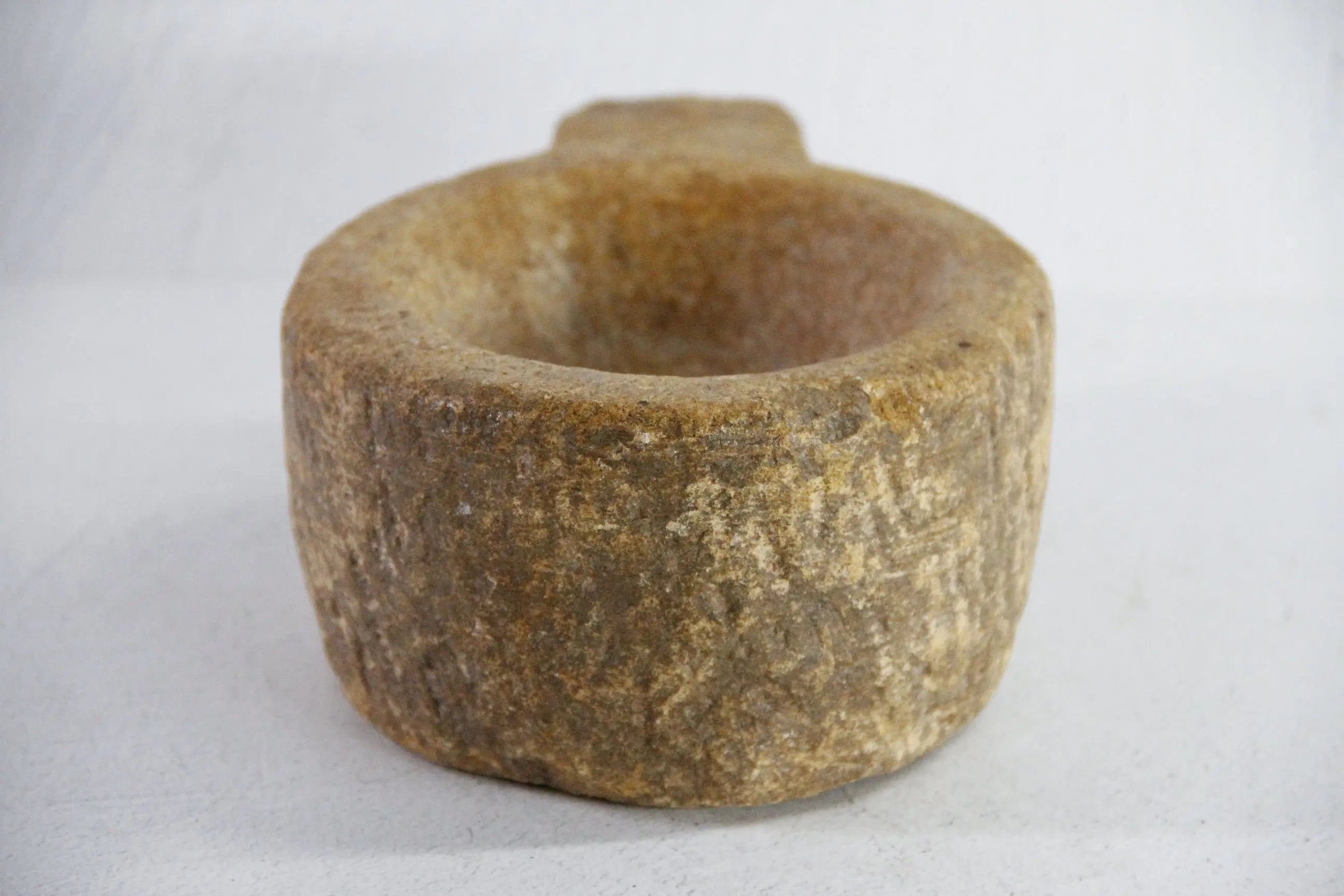 Antique Stone Mortar | Rustic with Handle  Debra Hall Lifestyle