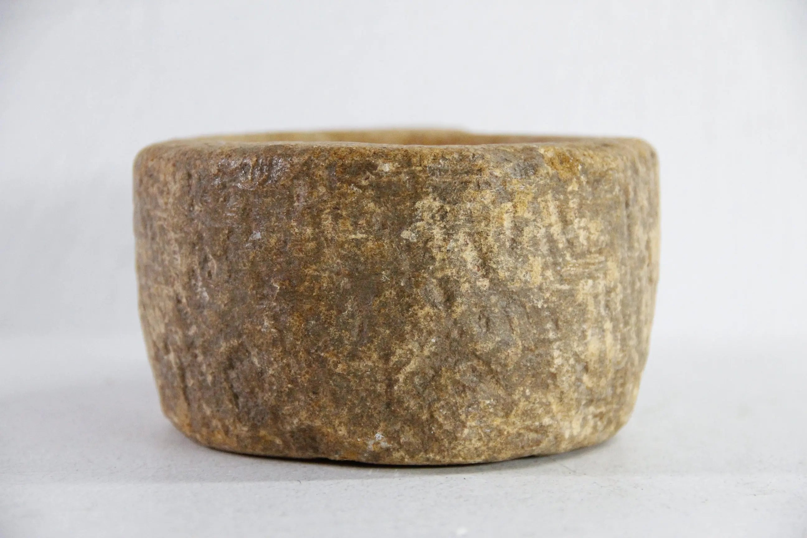 Antique Stone Mortar | Rustic with Handle  Debra Hall Lifestyle