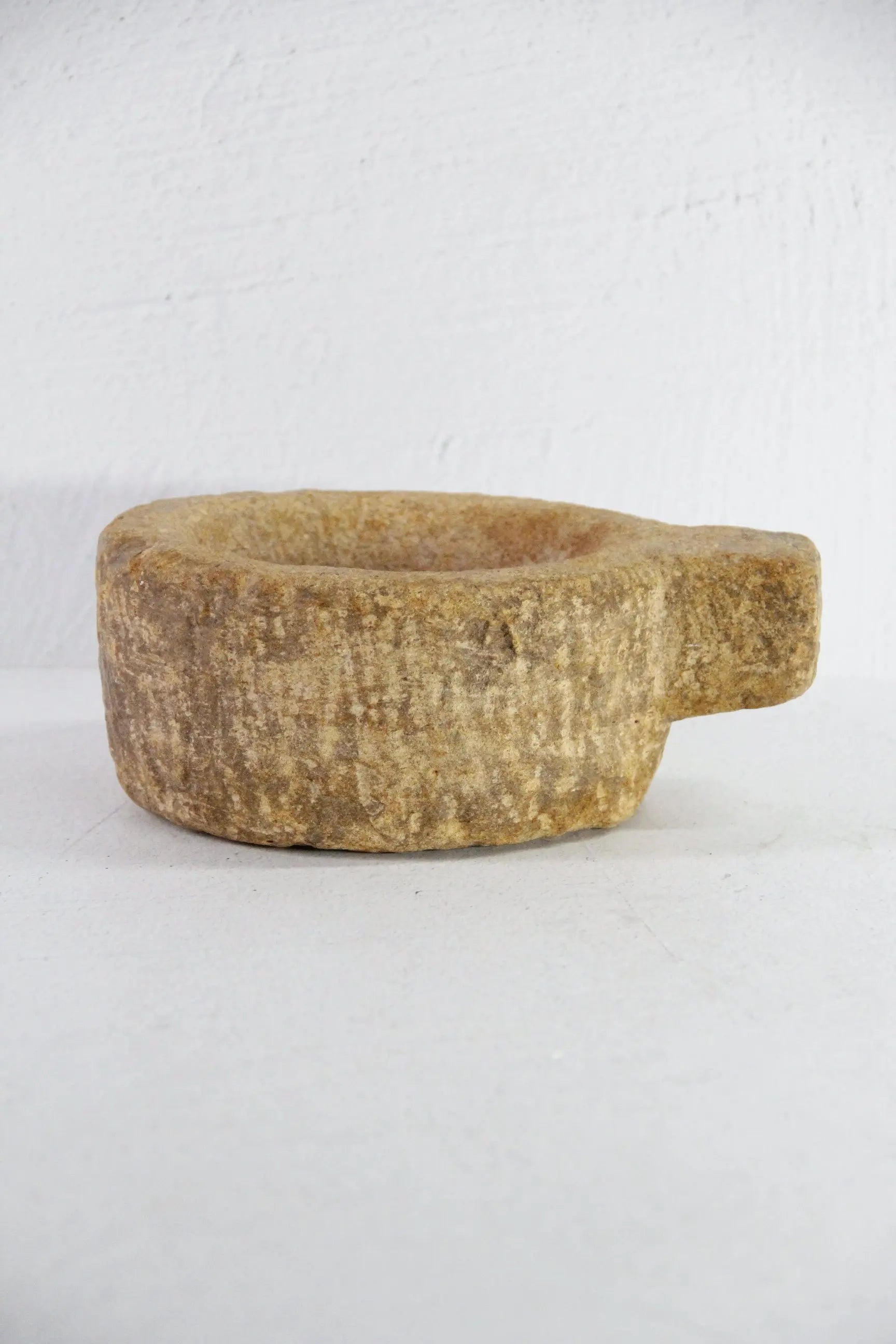 Antique Stone Mortar | Rustic with Handle  Debra Hall Lifestyle