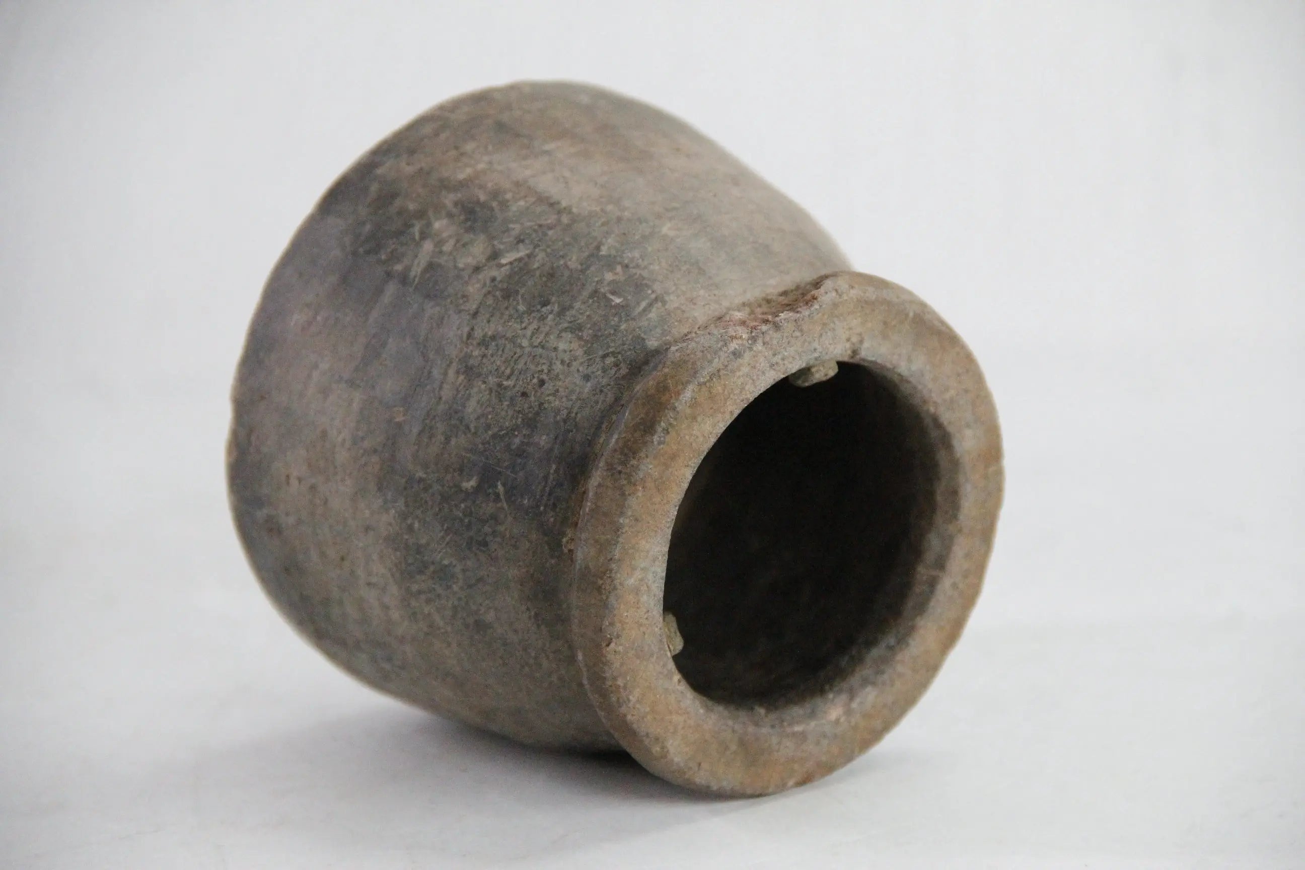 Antique Stone Pot | Small Carved Soapstone Cook Vessel  Debra Hall Lifestyle