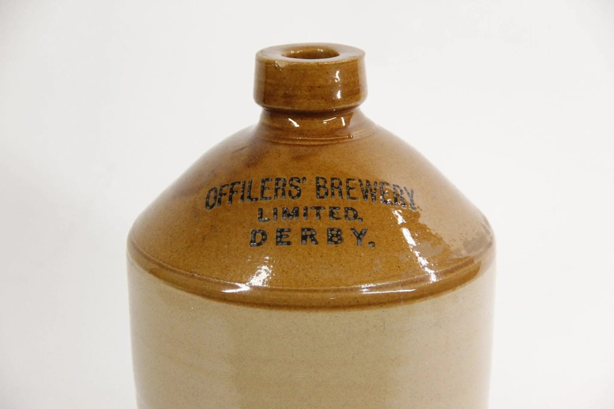 Antique Stoneware Beer Jug | English Brewery Advertisement  Debra Hall Lifestyle