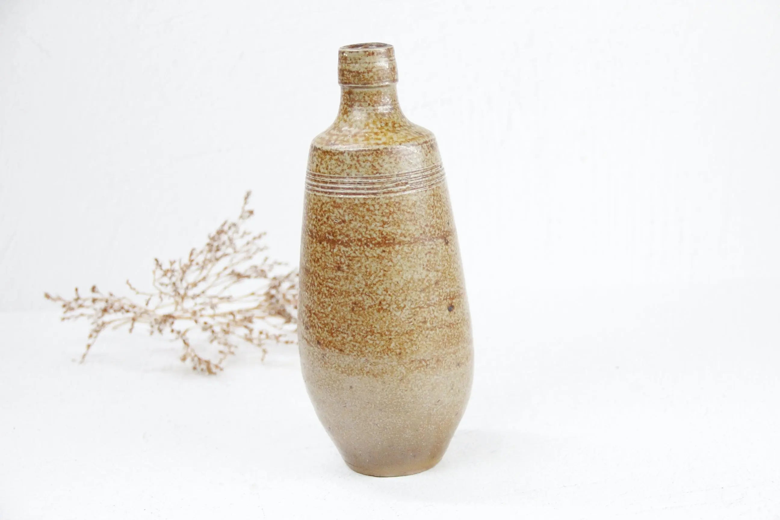 Antique Stoneware Bottle | French Earthenware Vessel  Debra Hall Lifestyle