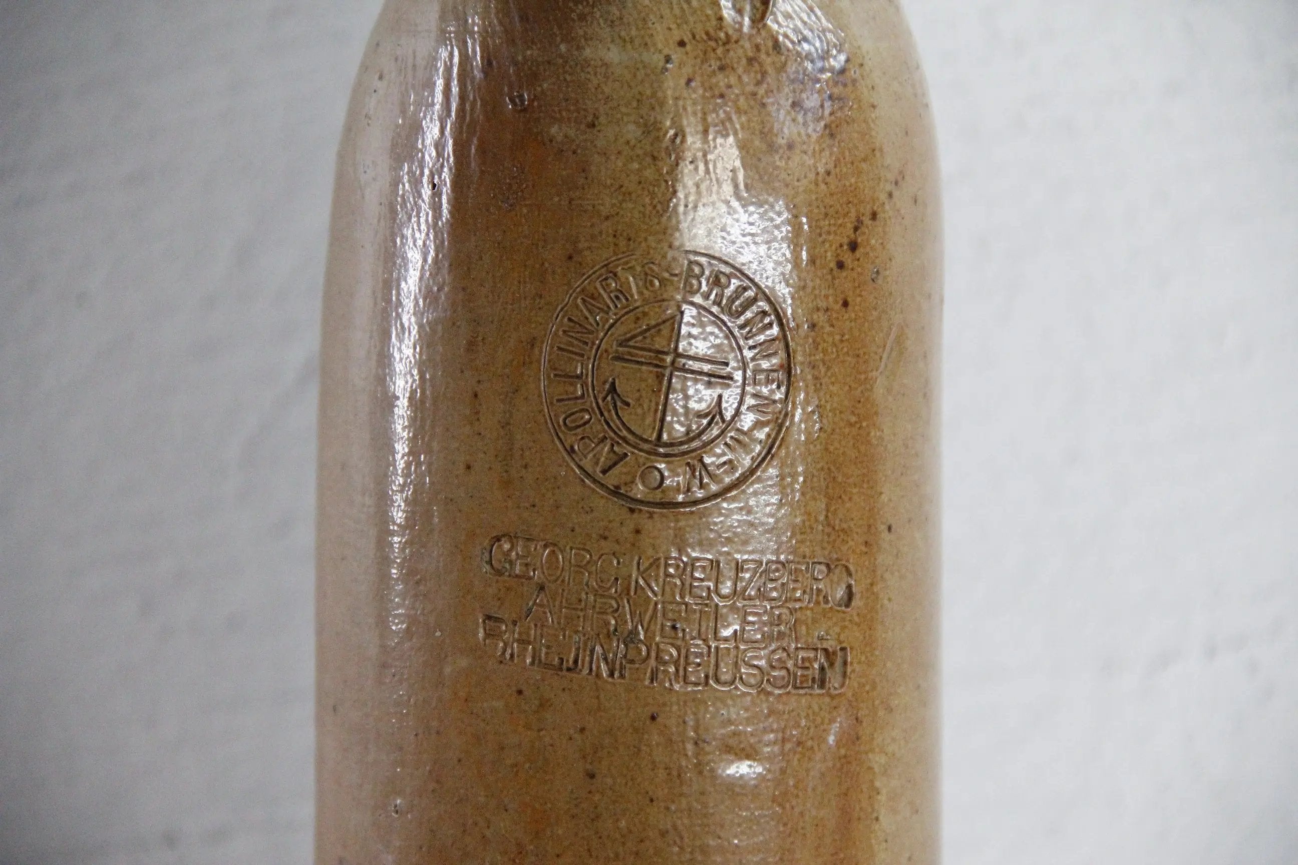 Antique Stoneware Bottle | German Earthenware Vessel  Debra Hall Lifestyle