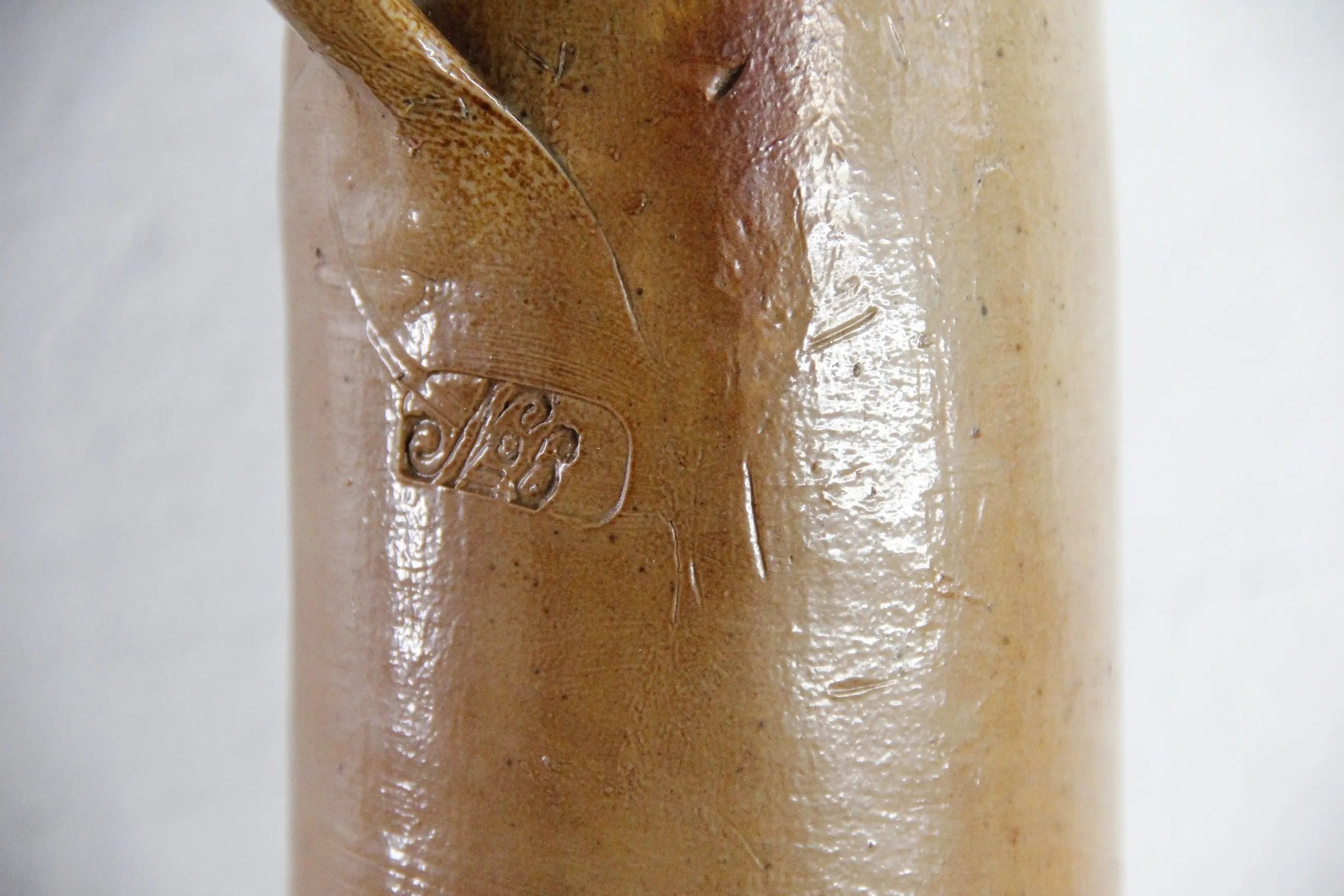 Antique Stoneware Bottle | German Earthenware Vessel  Debra Hall Lifestyle