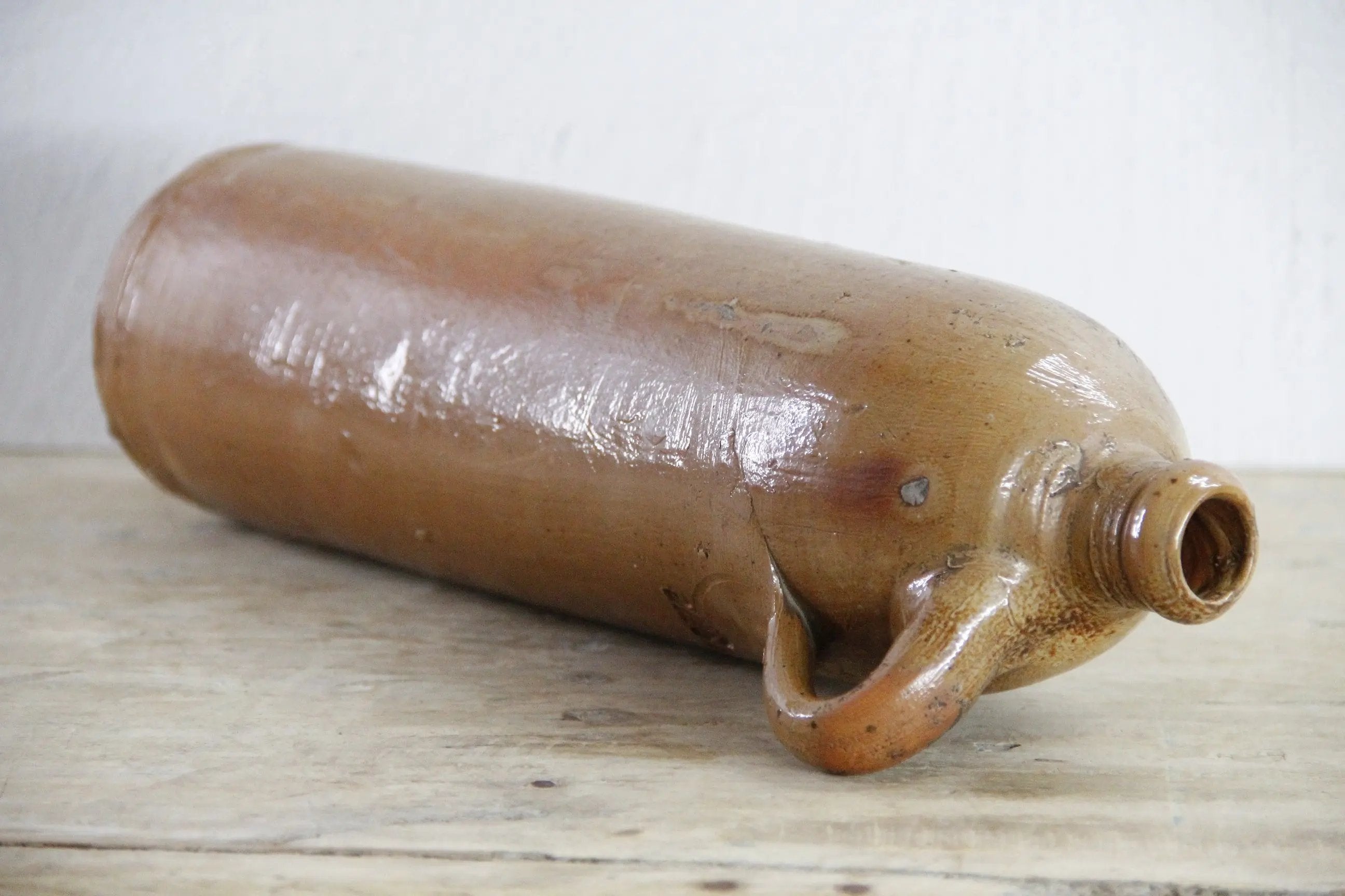 Antique Stoneware Bottle | German Earthenware Vessel  Debra Hall Lifestyle