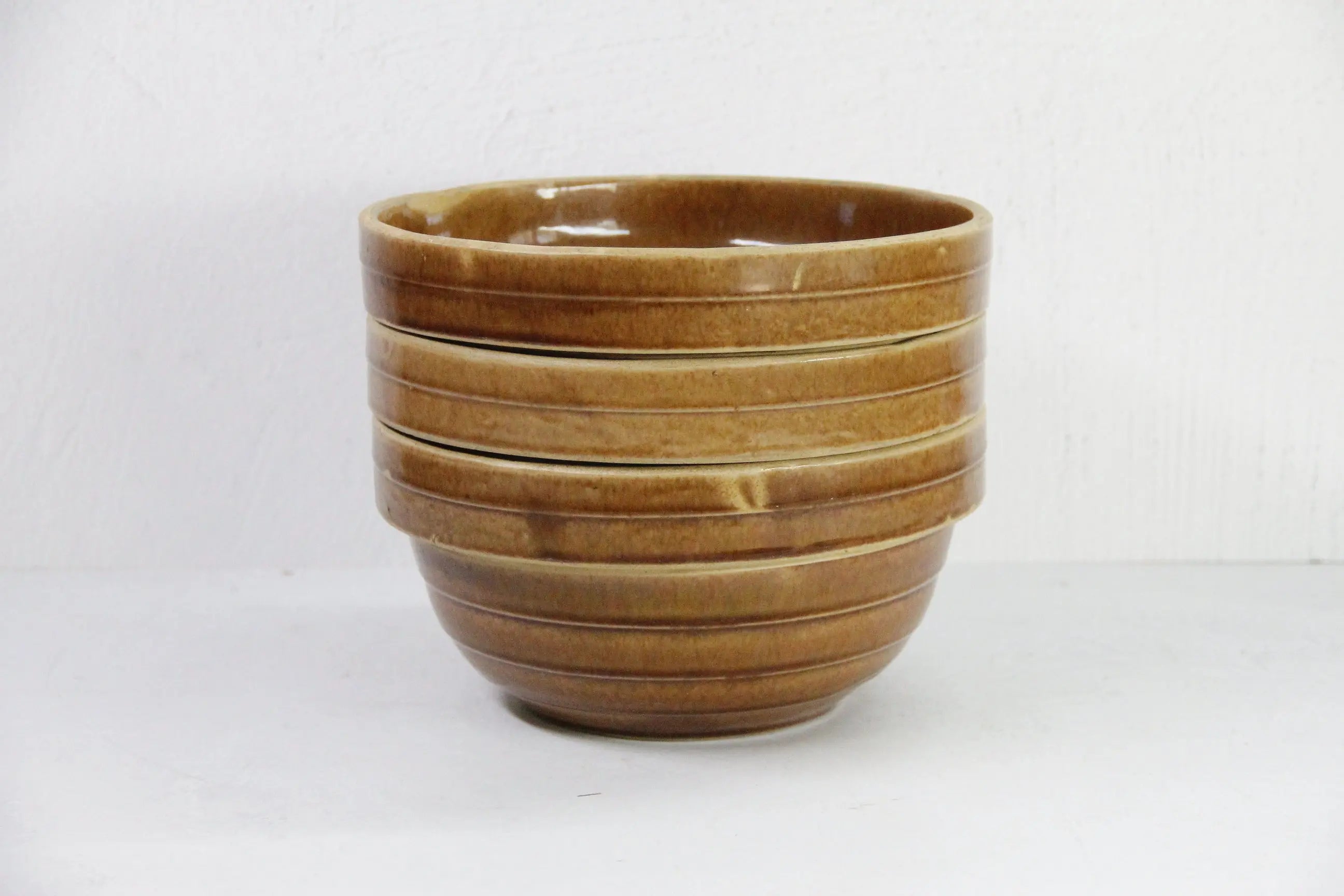 Antique Stoneware Bowl | Crock Mixing/Stacking Bowl  Debra Hall Lifestyle