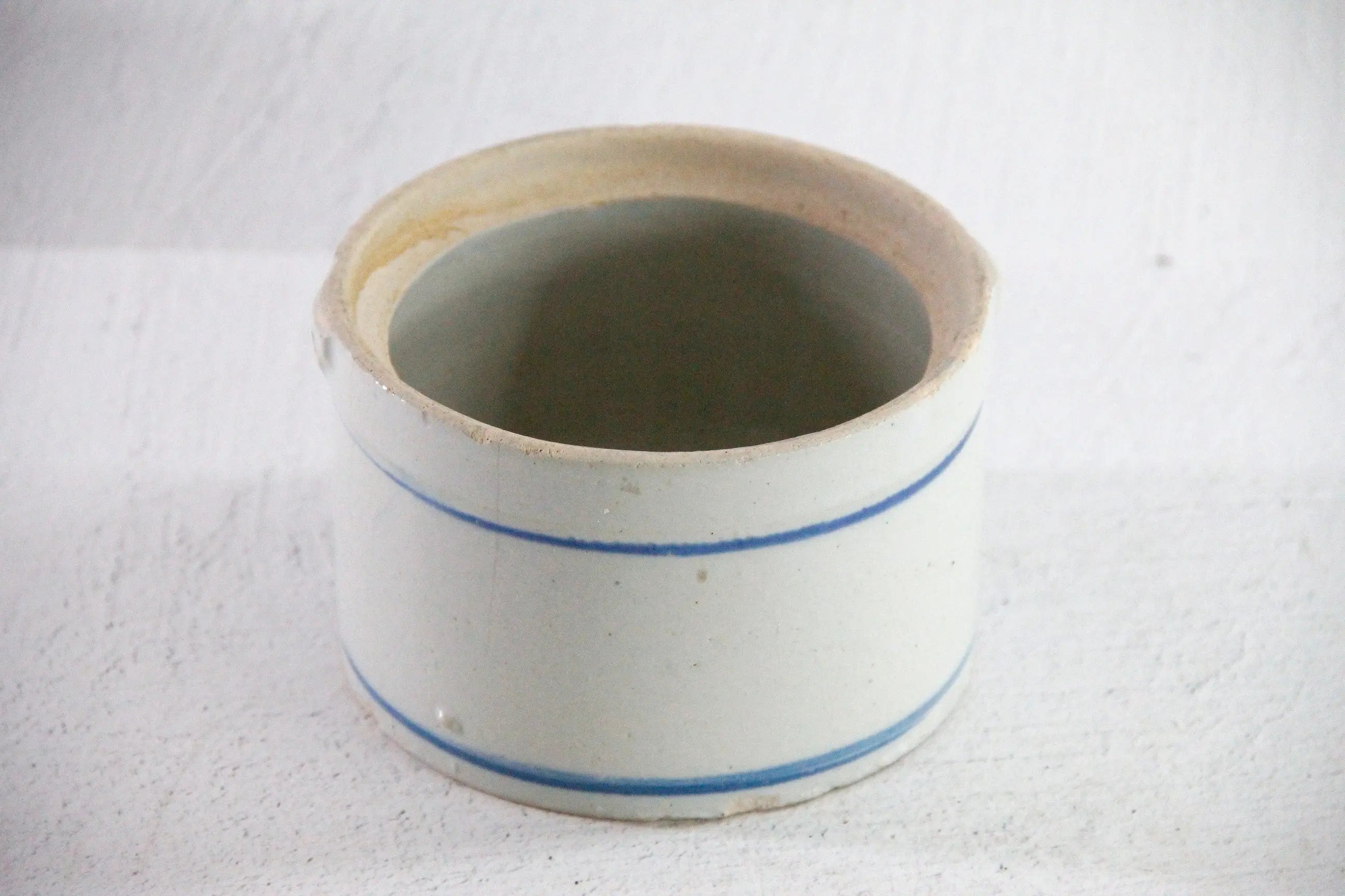 Antique Stoneware Butter Crock with Blue Cows | Primitive  Debra Hall Lifestyle