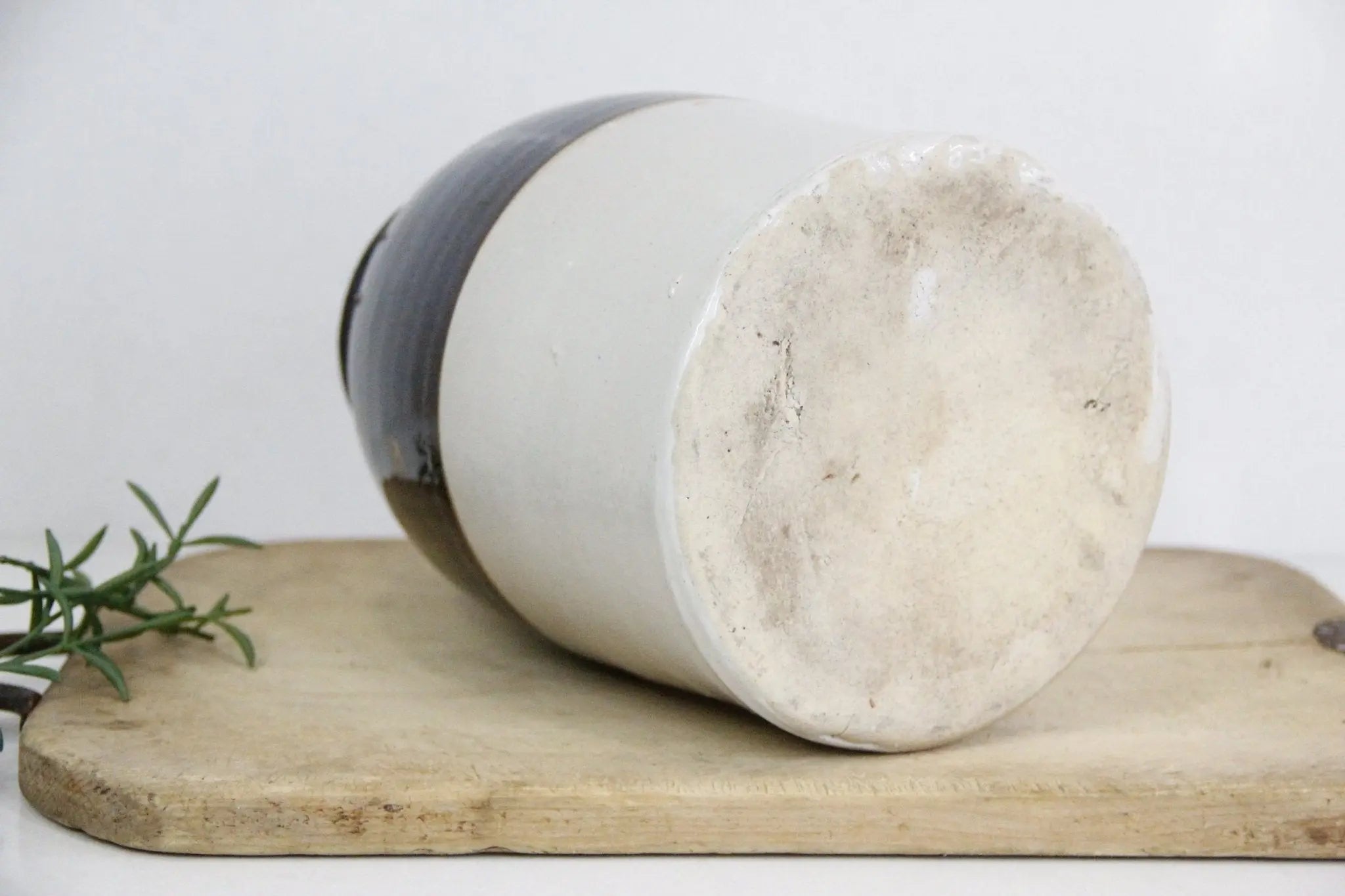 Antique Stoneware Canning Jar |  Dipped Two-Tone  Debra Hall Lifestyle